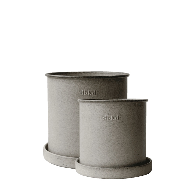 Plant Pot Pot Beige Large 2-pakkaus