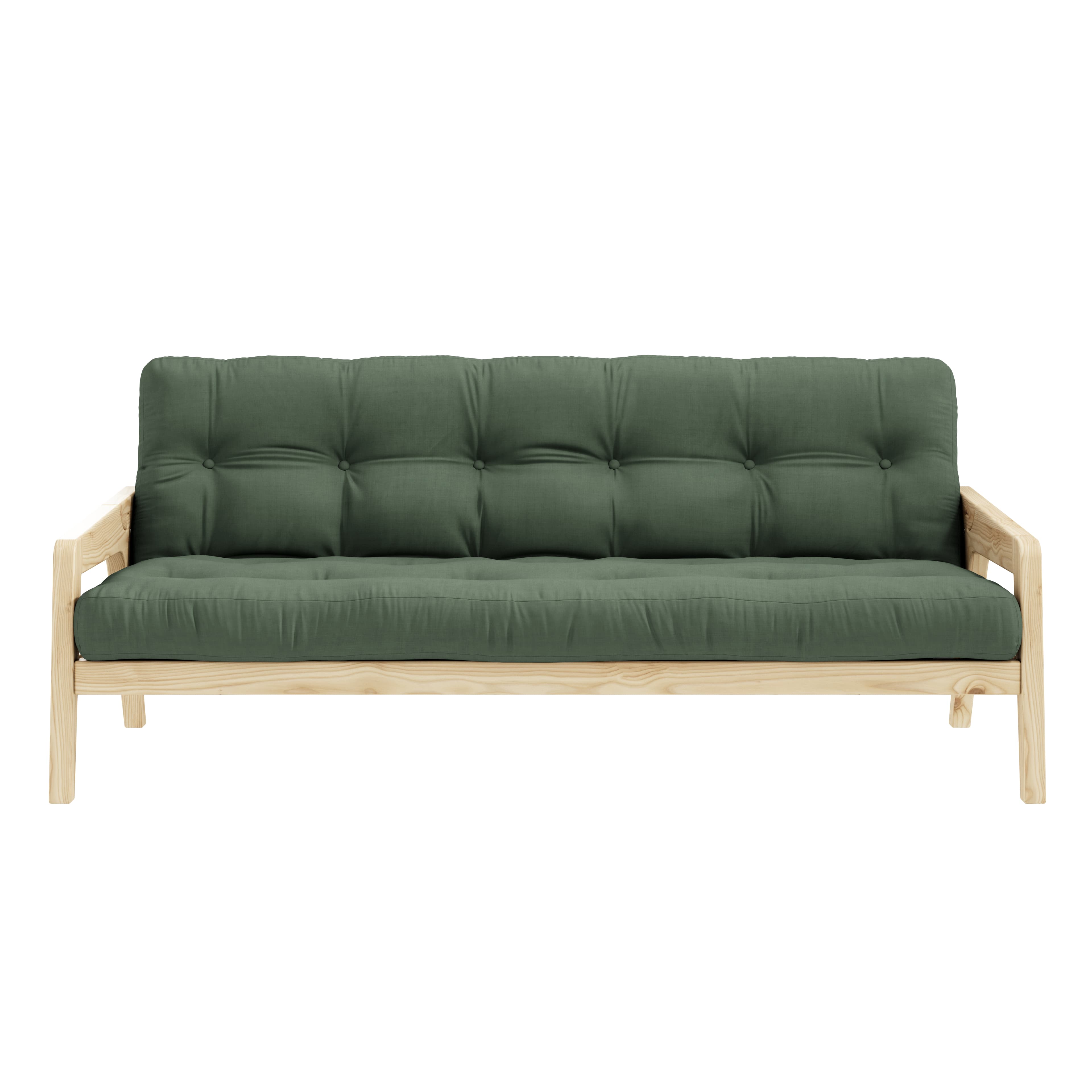 Grab Vuodesohva Nature/Olive Green 204cm