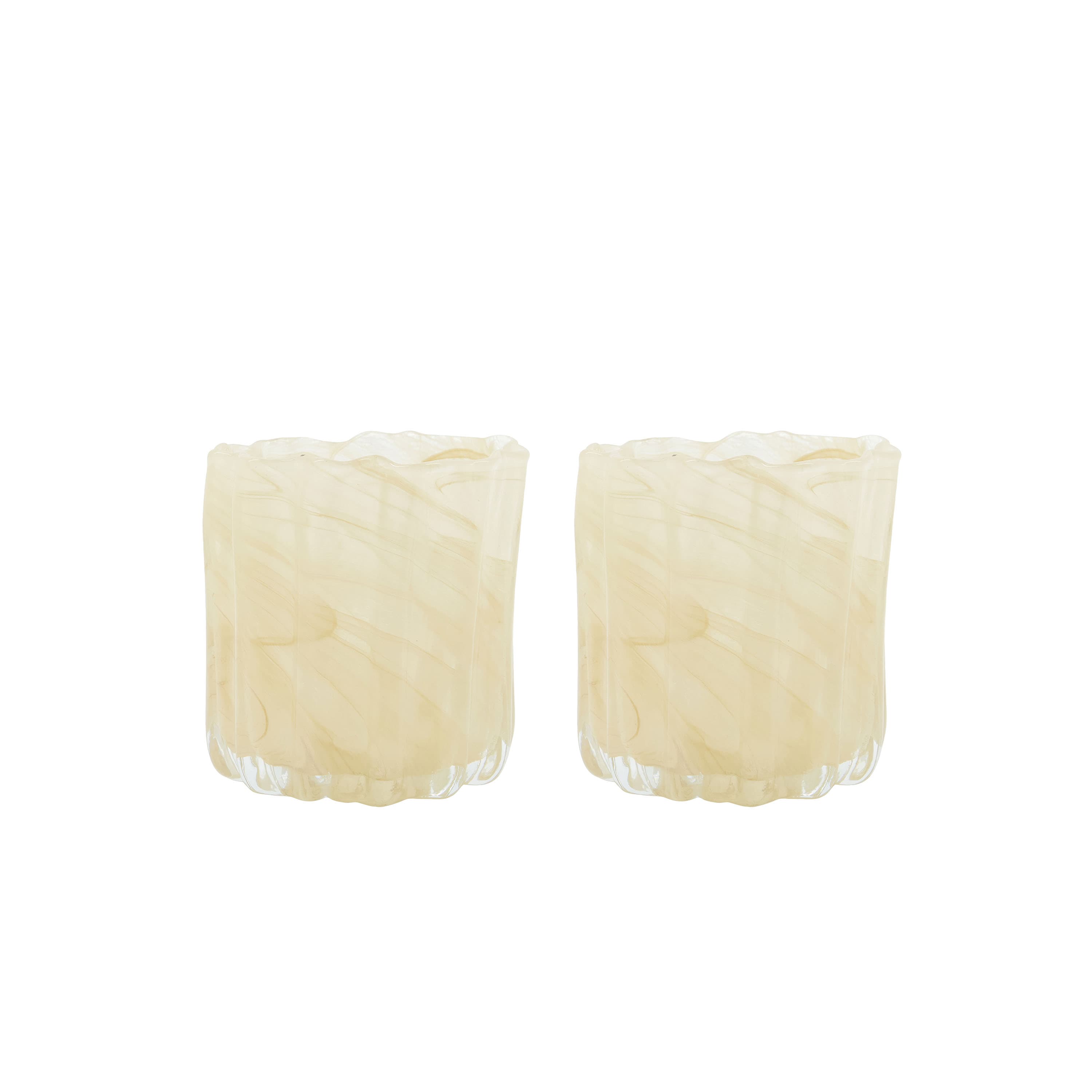 Curl Tuikkulyhdyt Beige 2‑pack