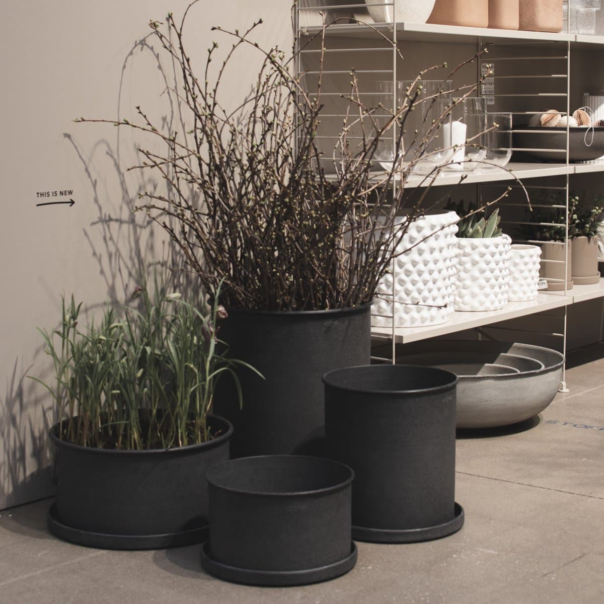 Plant Bowl ruukku black 2-pack