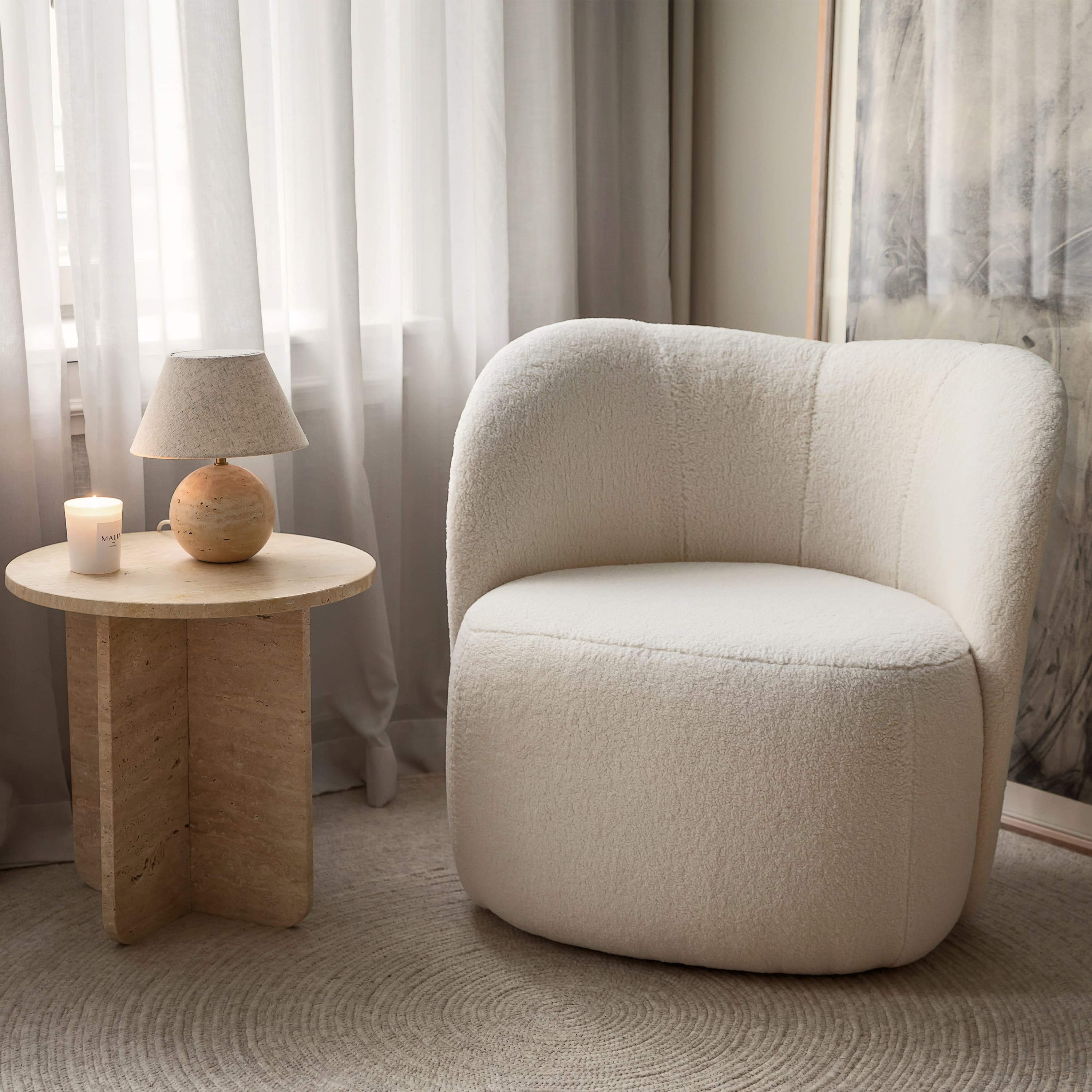 Lollo Nojatuoli Creme Teddy