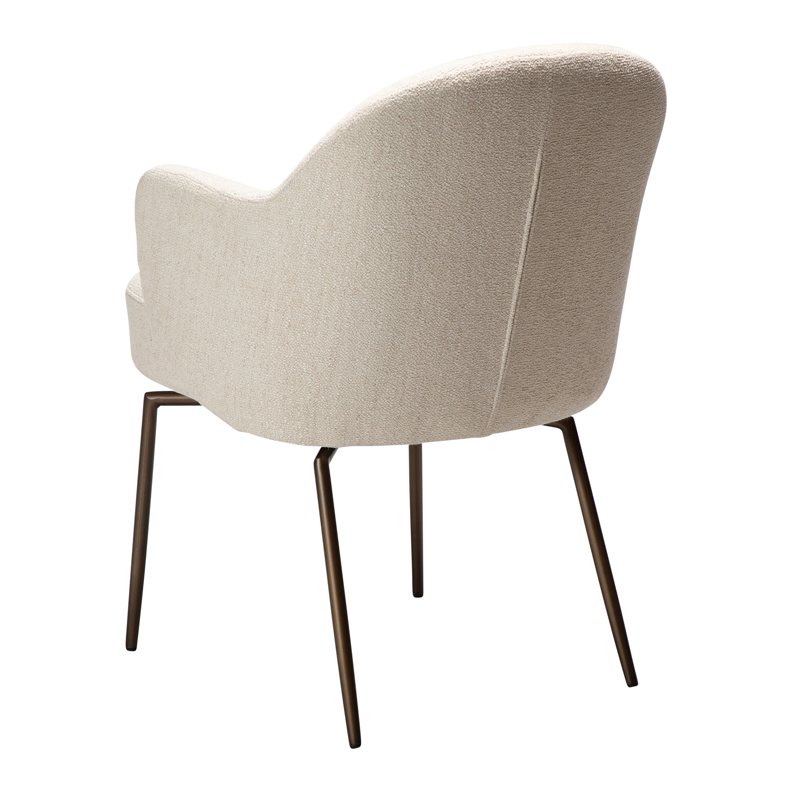 Bae Swivel Tuoli Simply Beige Bouclé/Antique Brass