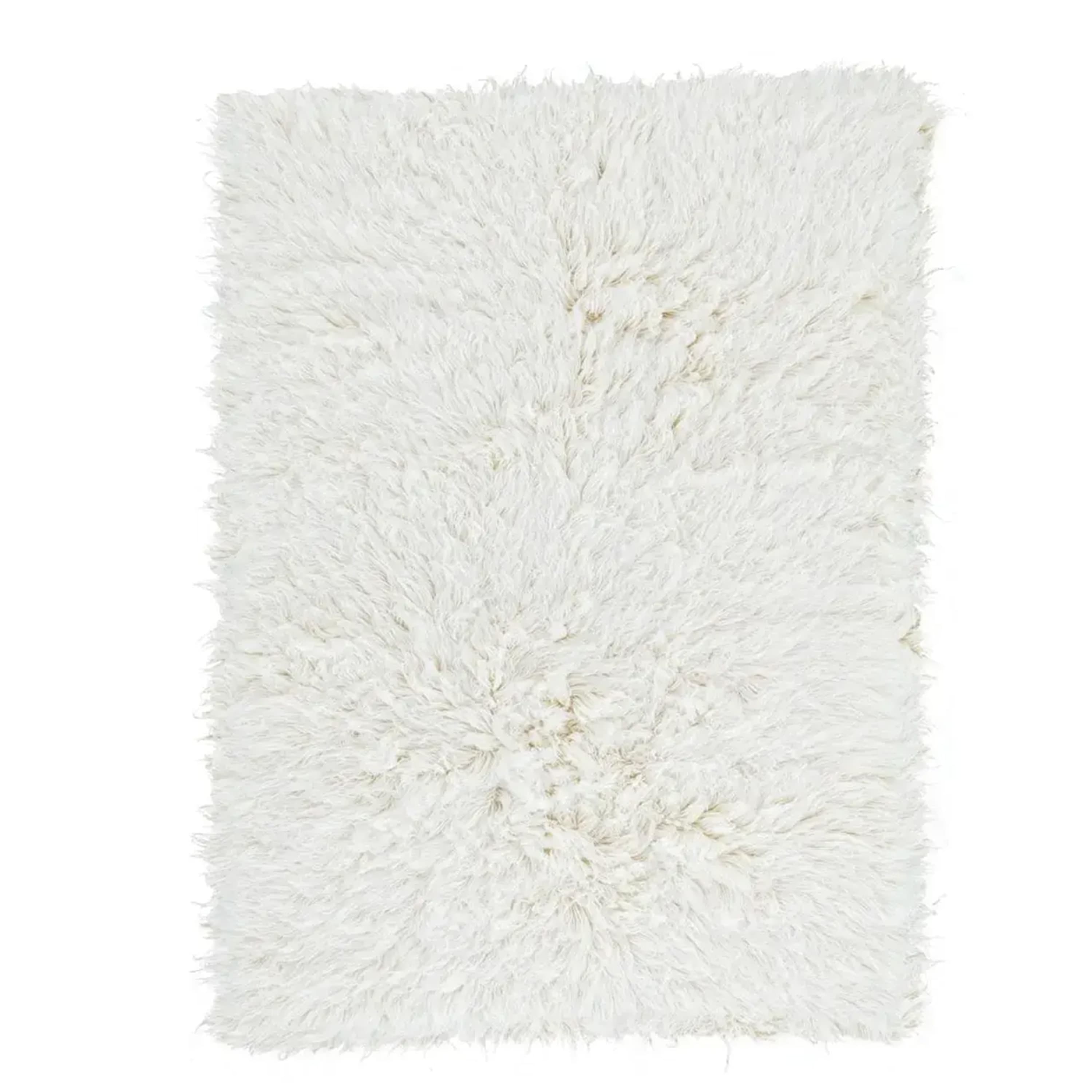 Fluffy Flokati Matto White 140x200