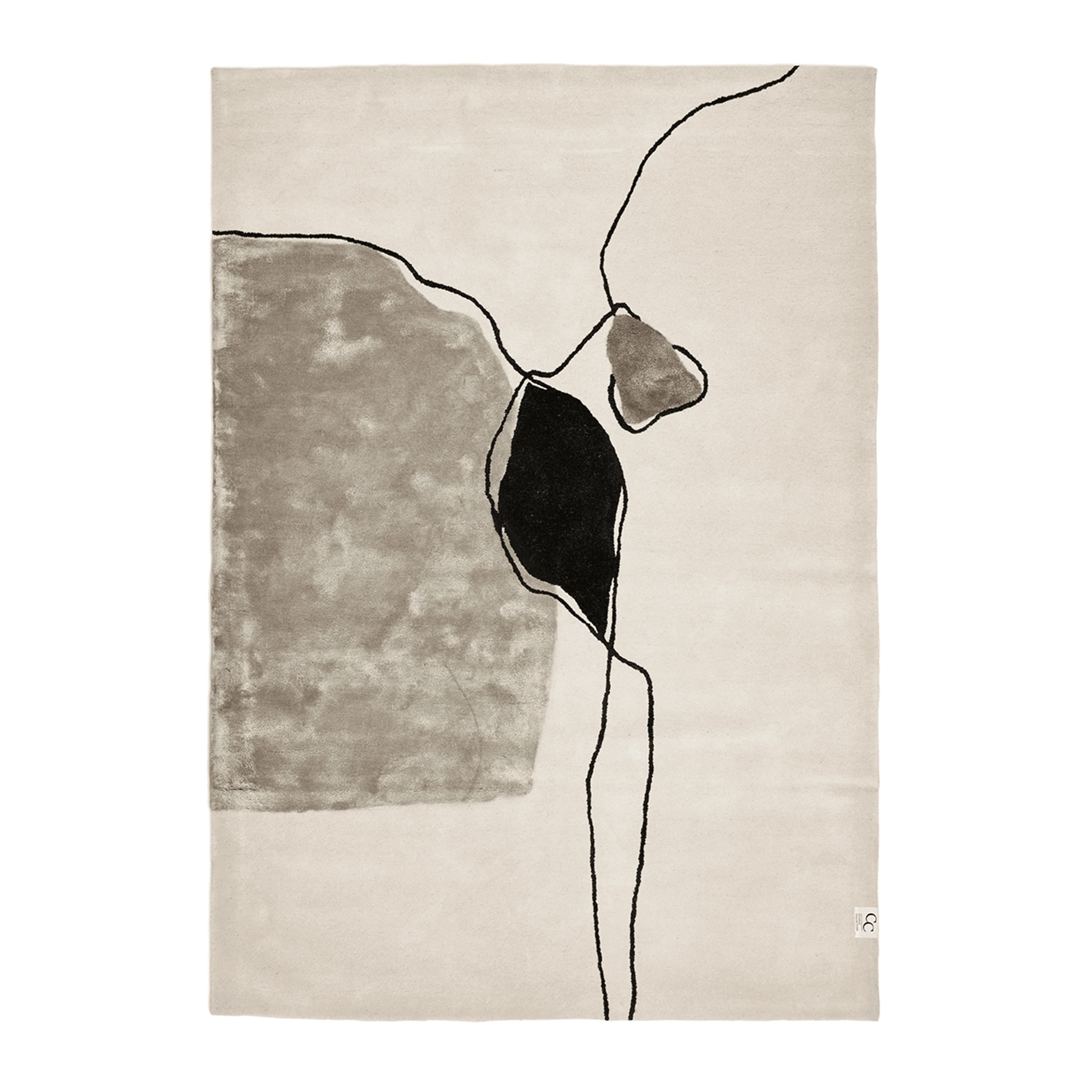 Abstract villa/viskoosimatto Norsunluu 250 x 350