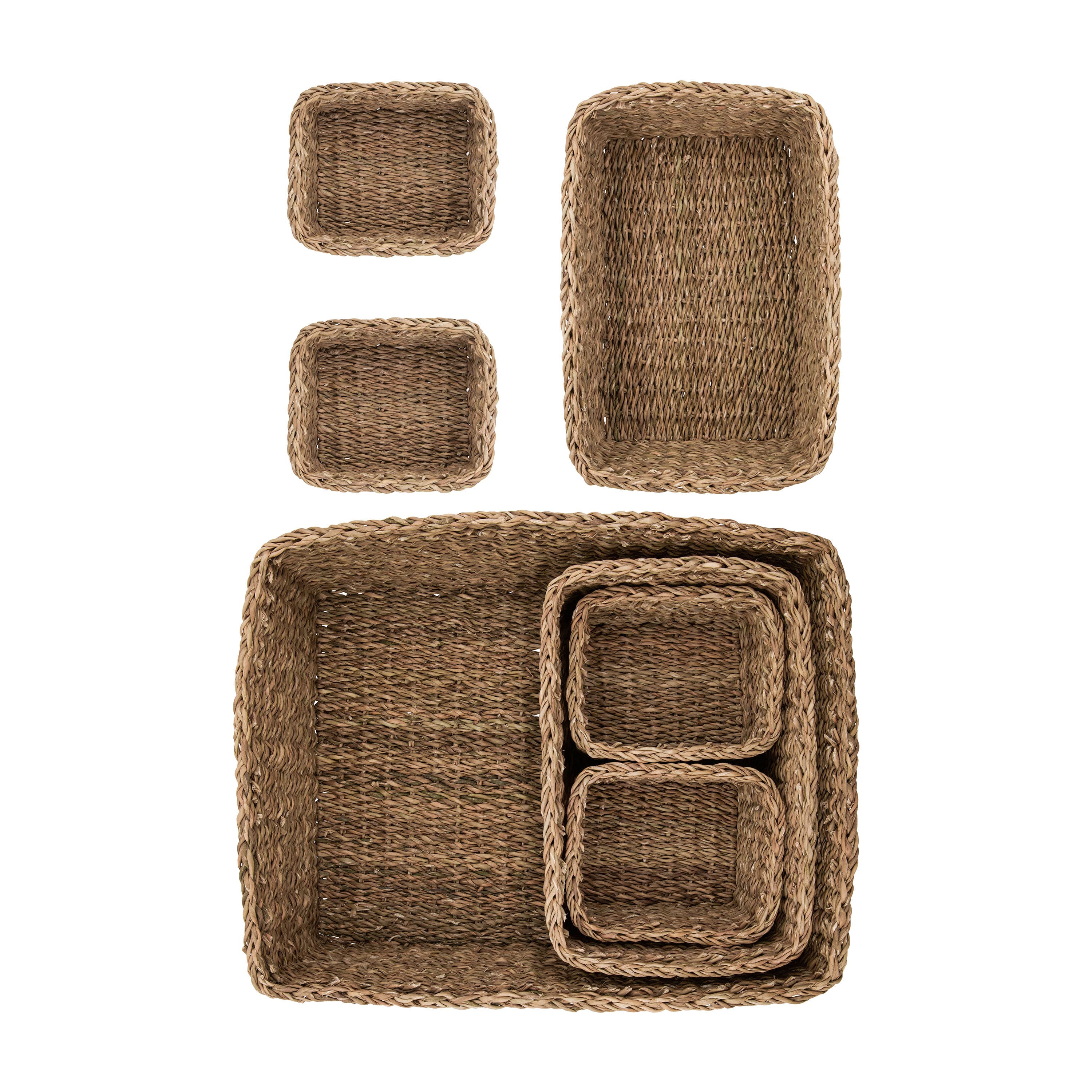 Square Säilytyskori Nature 7‑pack