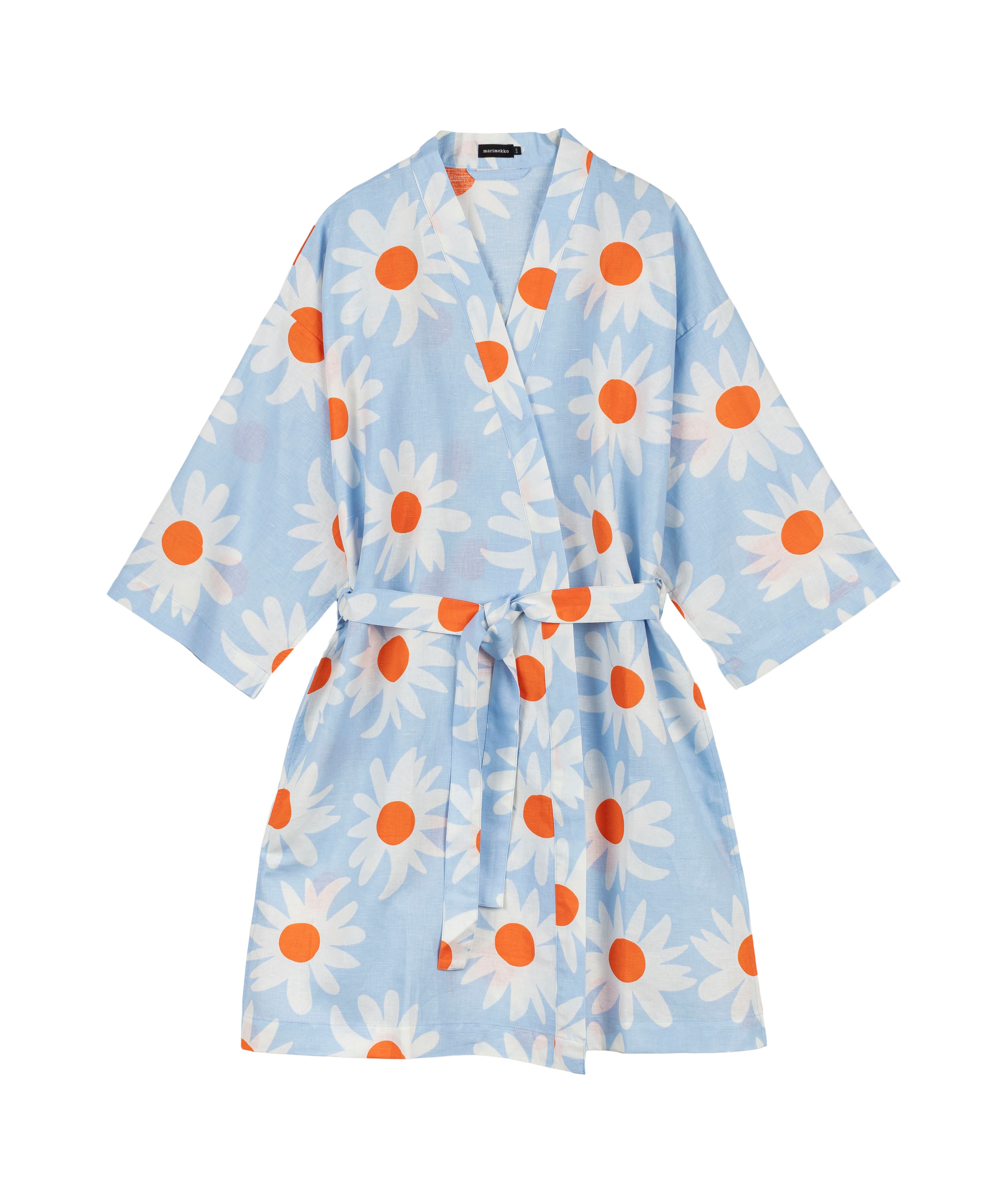 Rakastaa Ei Rakasta Kylpytakki Light Blue/Off White/Orange S