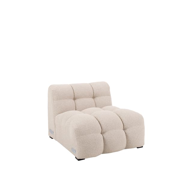 Billie 1-istuttava Sivumoduuli Beige Bouclé 84cm
