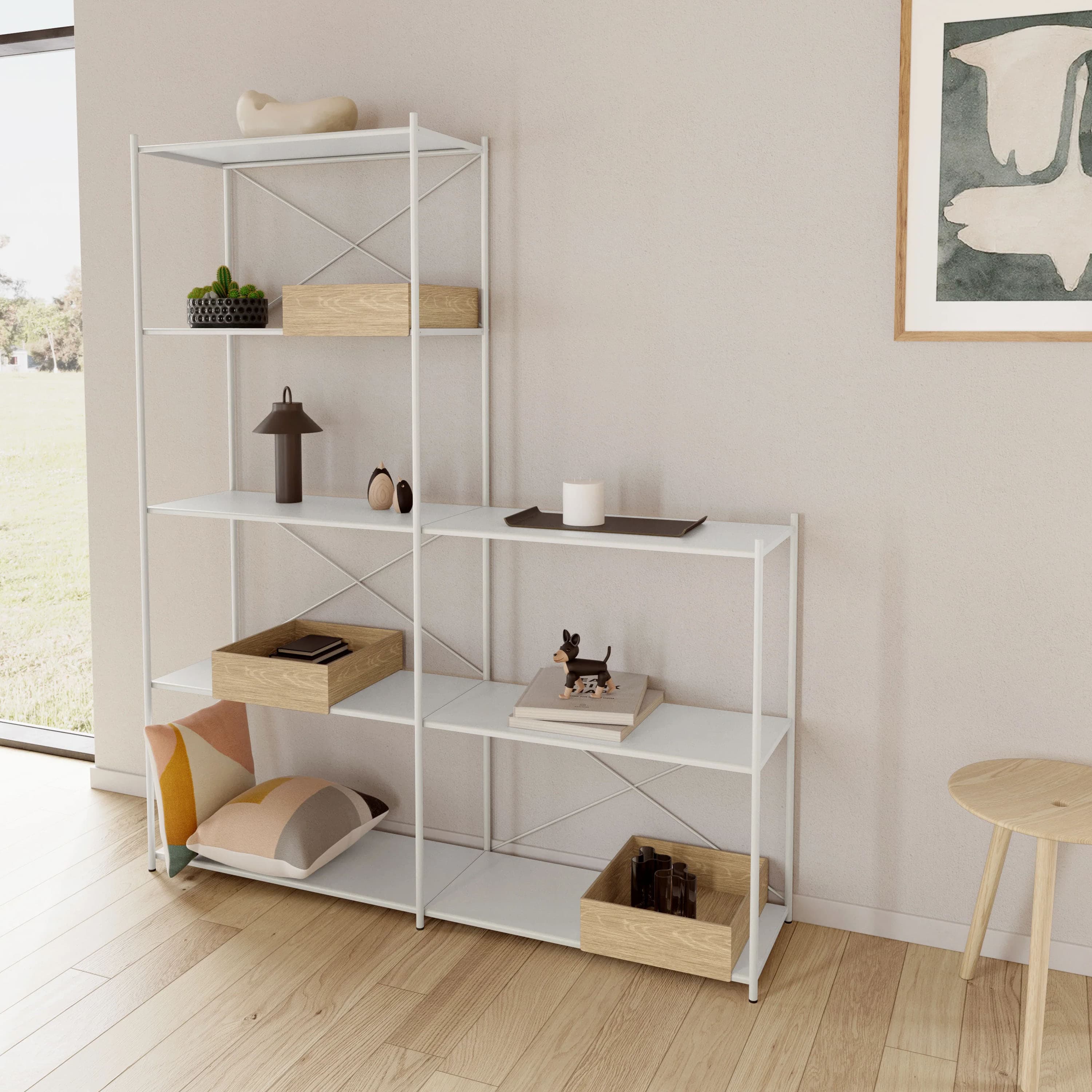 Arturo 5-Tier Laajennusosa Vaaleanharmaa 74x175