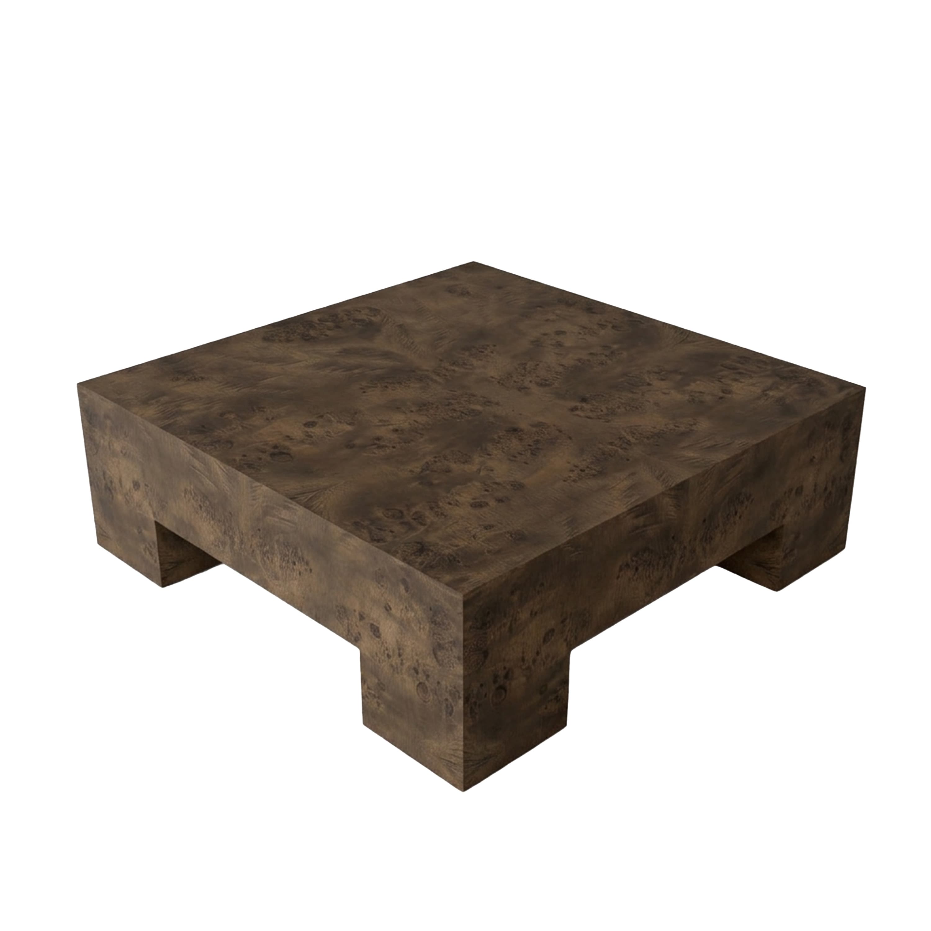 Chunky Pöytä ruskeaksi petsattua poppelia 90x90