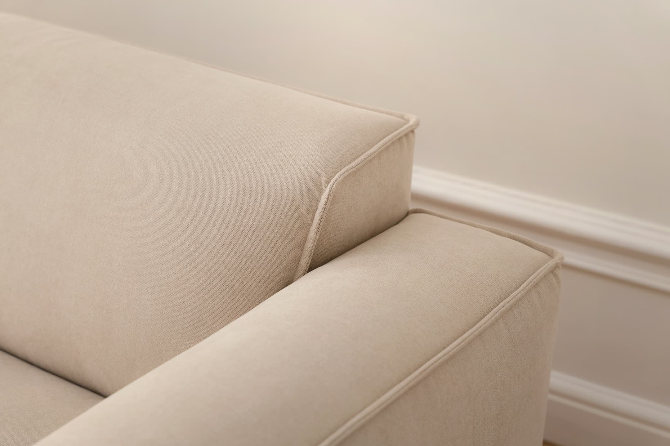 Bobbie 4-istuttava divaanisohva oikealla Beige 322 cm