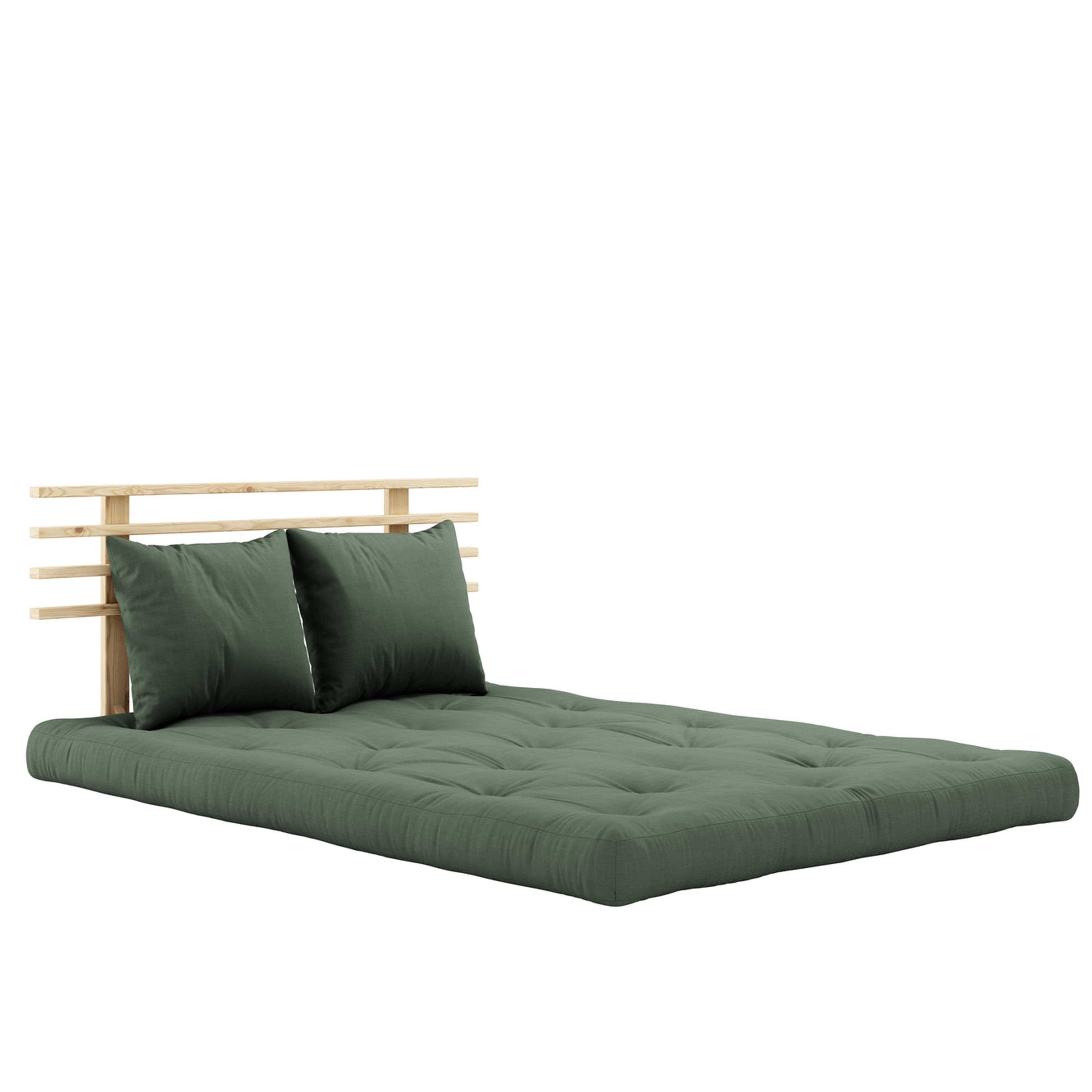 Shin Sano Vuodesohva Luonnonvärinen/Oliivinvihreä 140cm