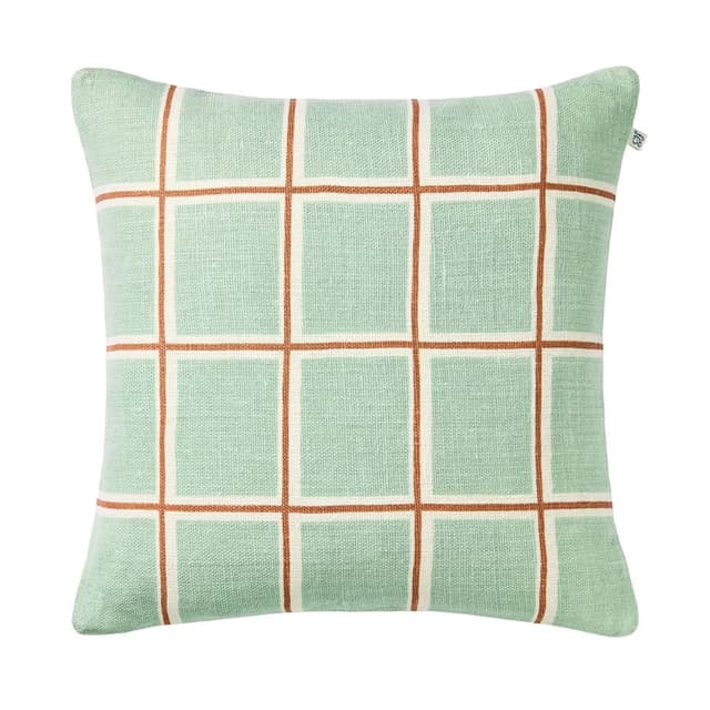 Raha Putevar Lin Aqua/Apricot Orange 50x50