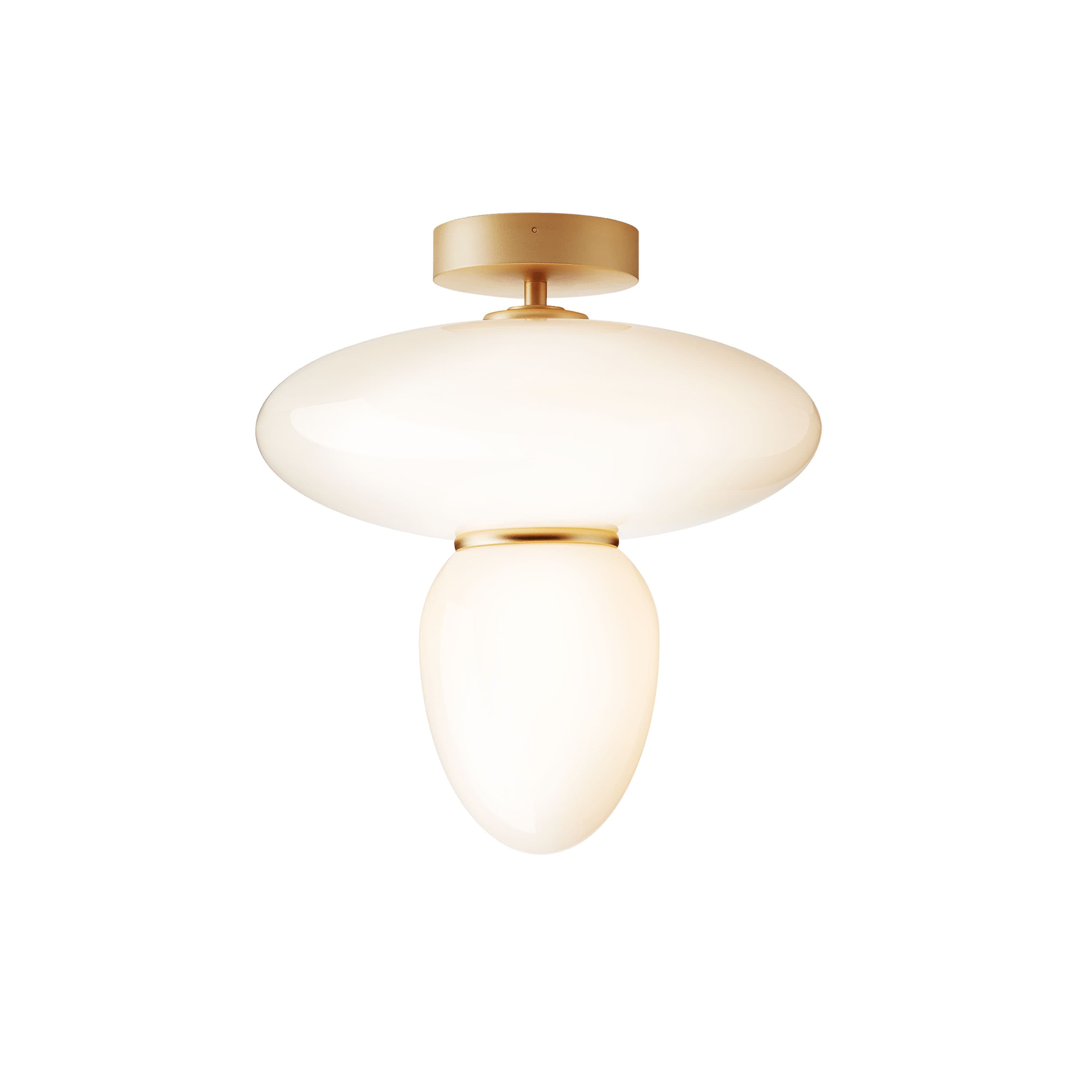 Rizzatto 42 kattovalaisin Satin Brass/Opal