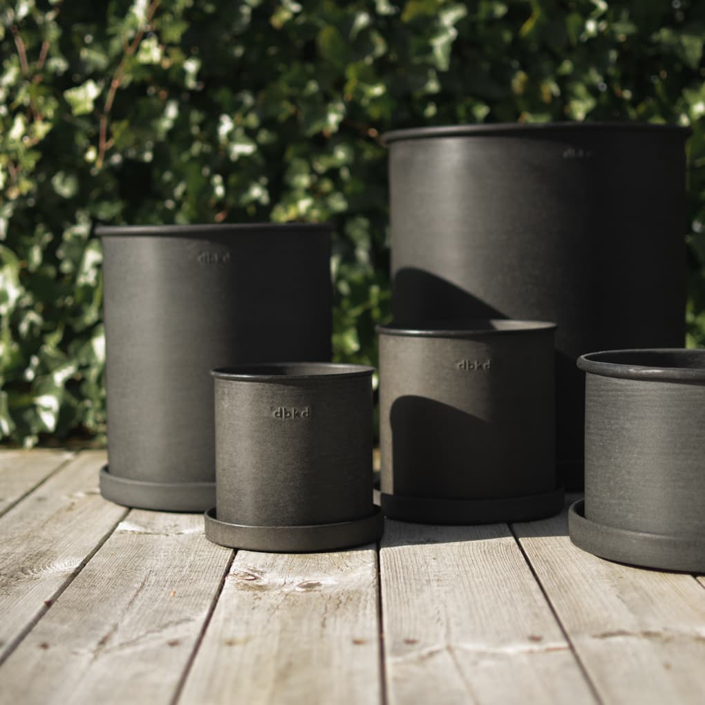 Plant Pot Black Small 2-pakkaus
