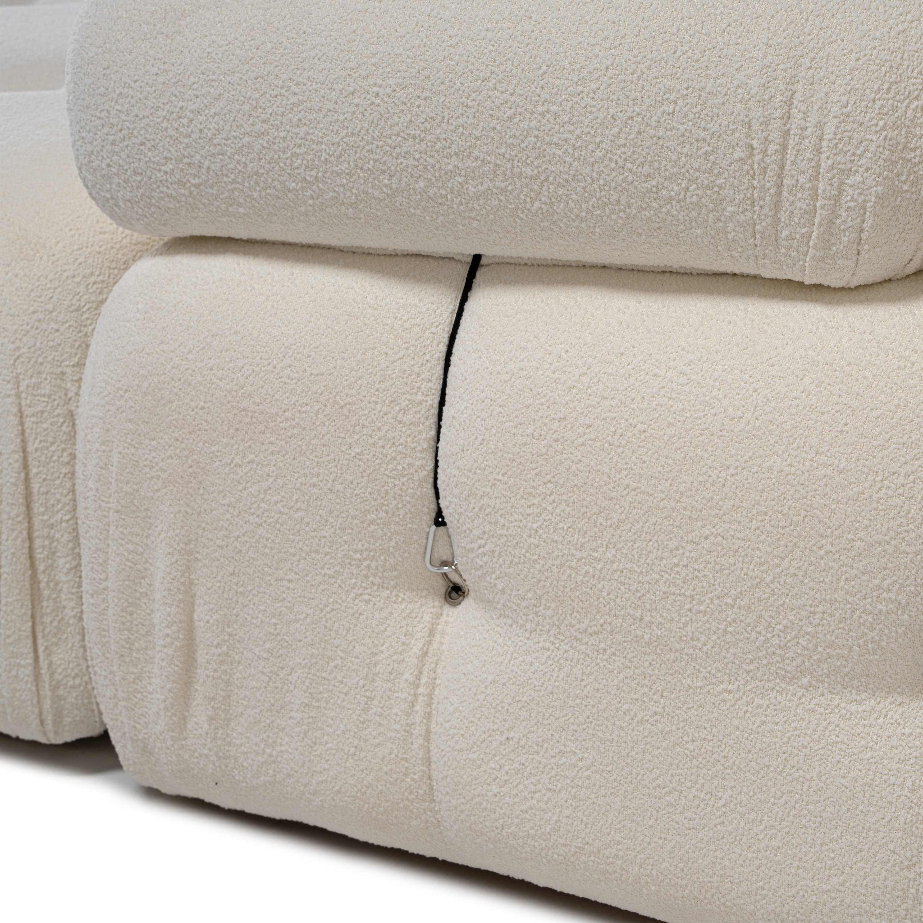 Blanca 3-istuttava Sohva White Bouclé