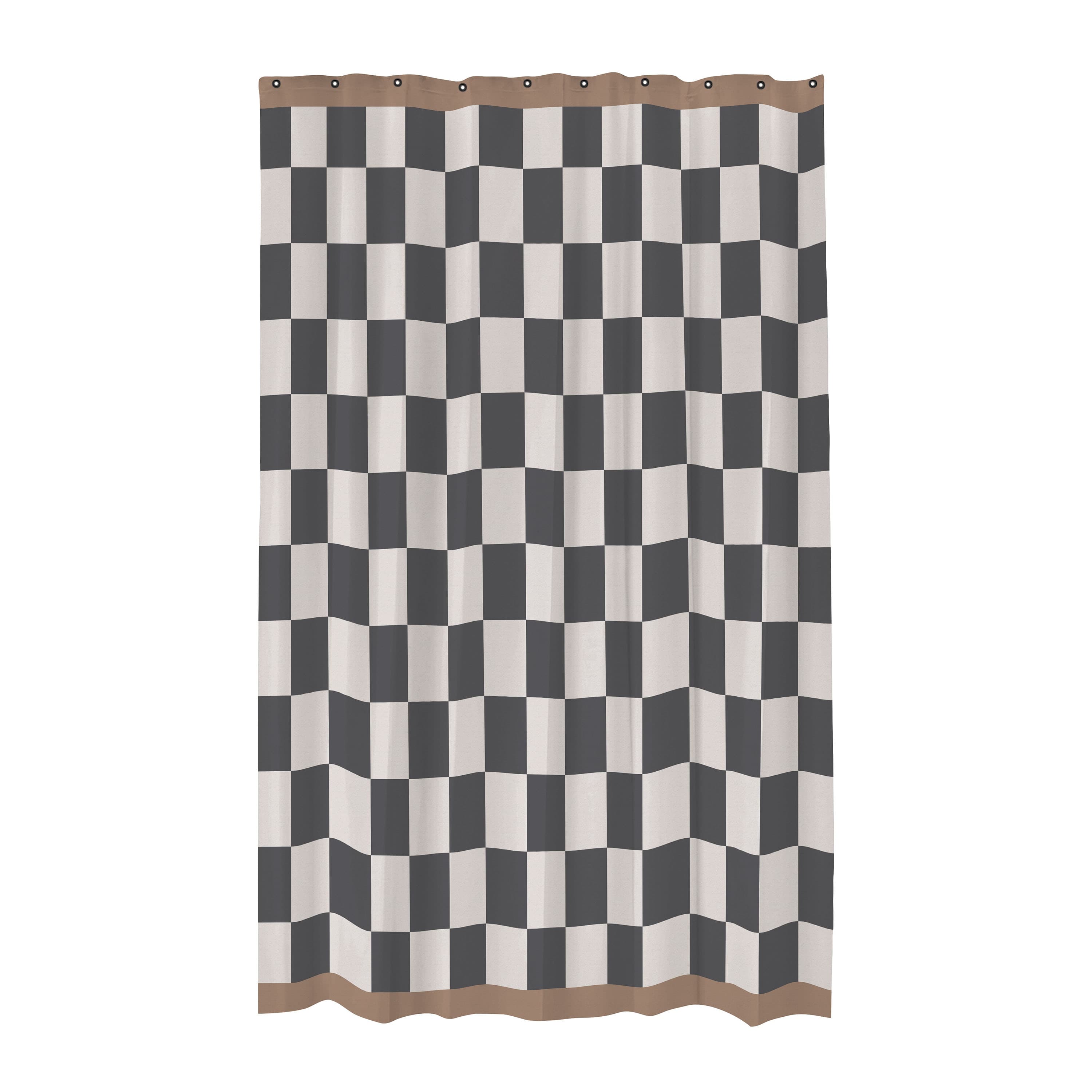 Retro Suihkuverho Tummanharmaa 150x200