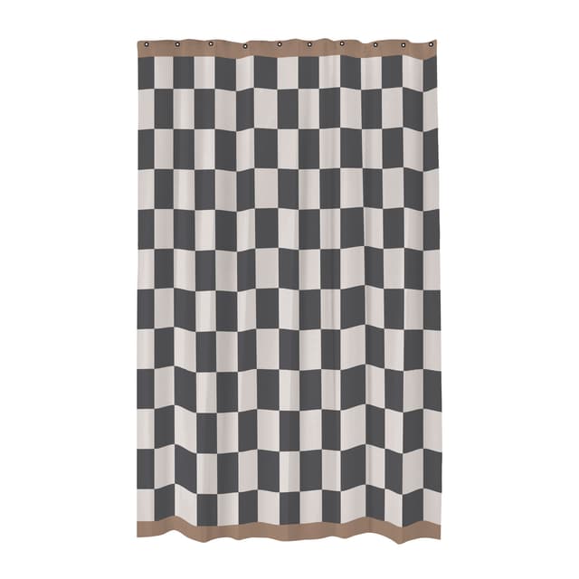 Retro Suihkuverho Tummanharmaa 150x200