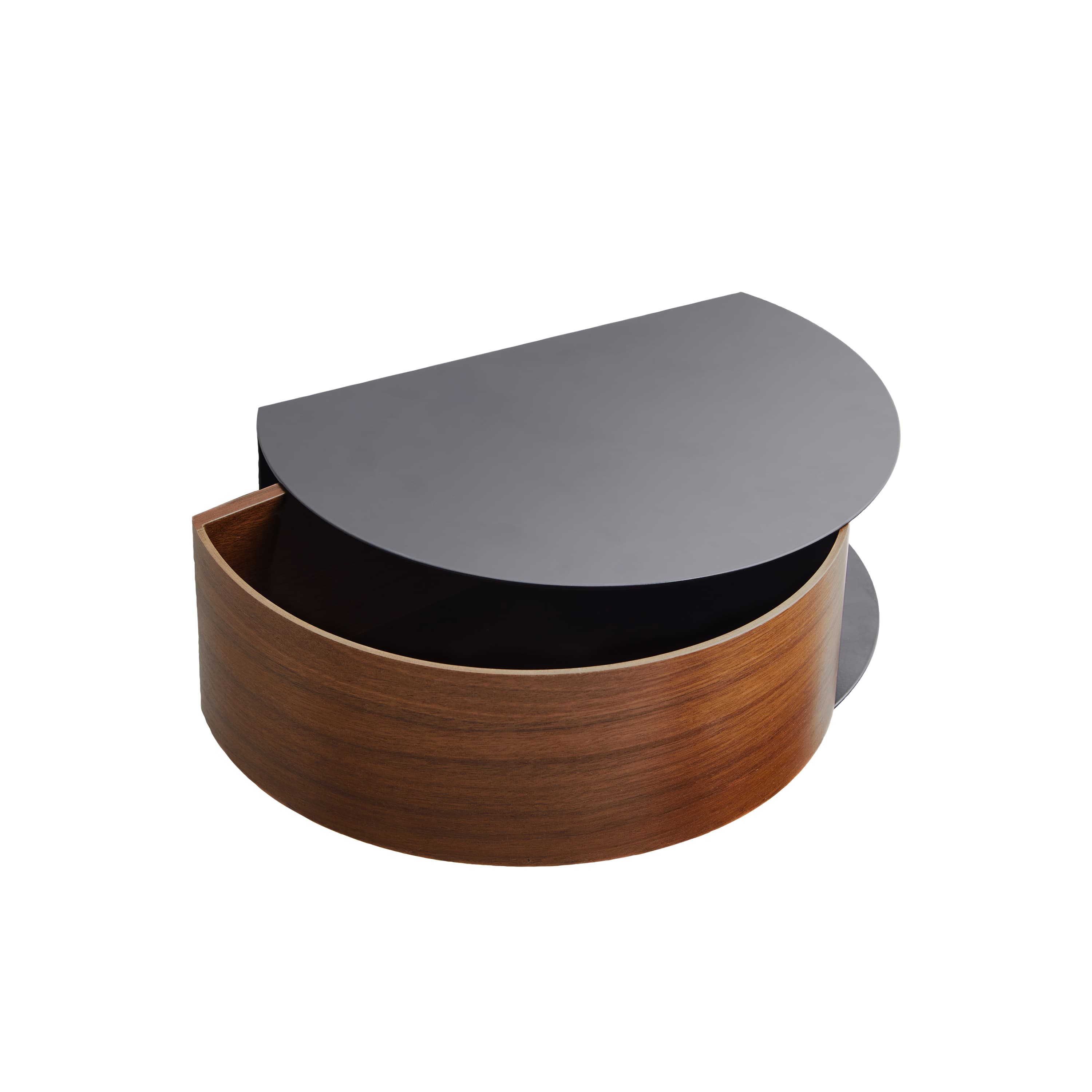 Wallie seinähylly black/walnut