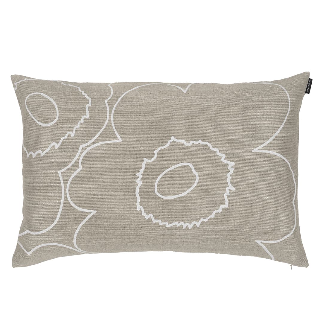 Piirto Unikko Tyynyliina Sand/White 40x60