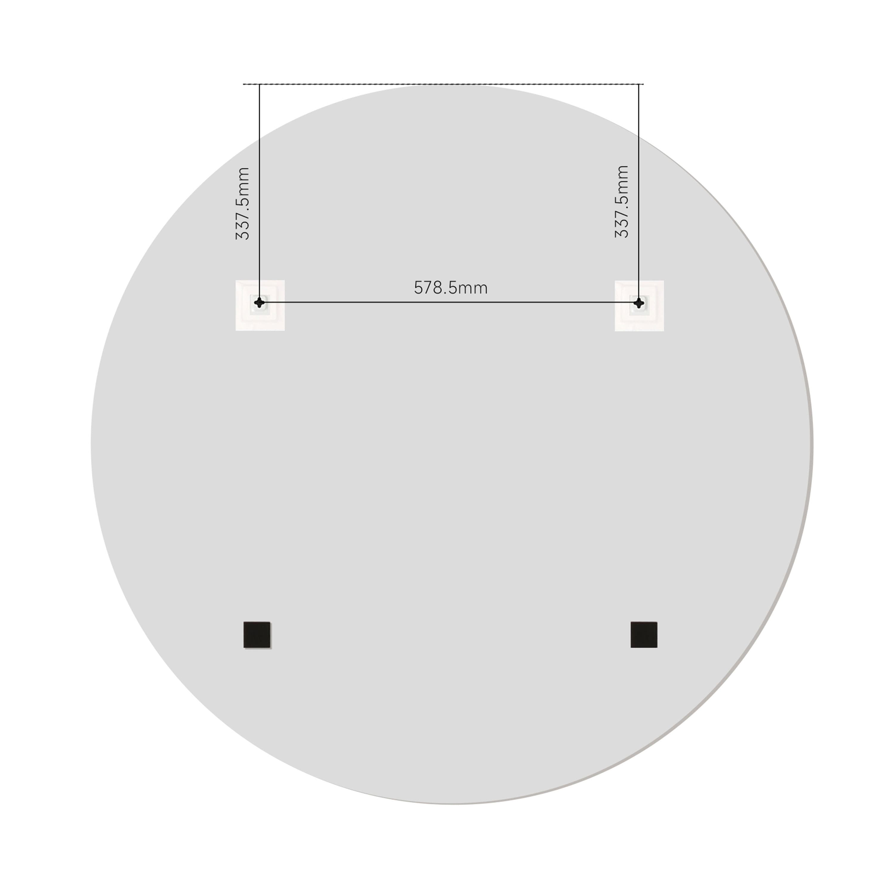 Santorini Pyöreä Peili Kirkas 110cm