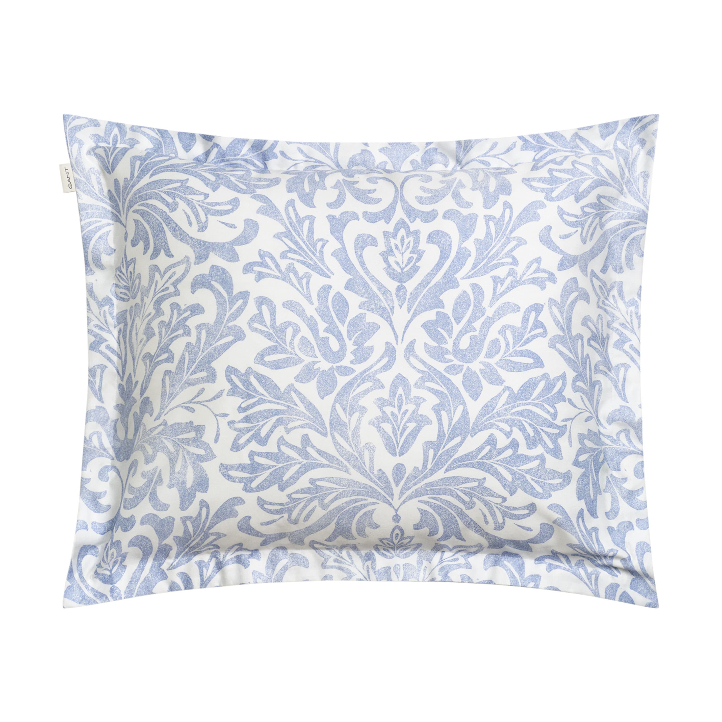 Leaf Medallion Print Tyynyliina Faded Denim 50x60