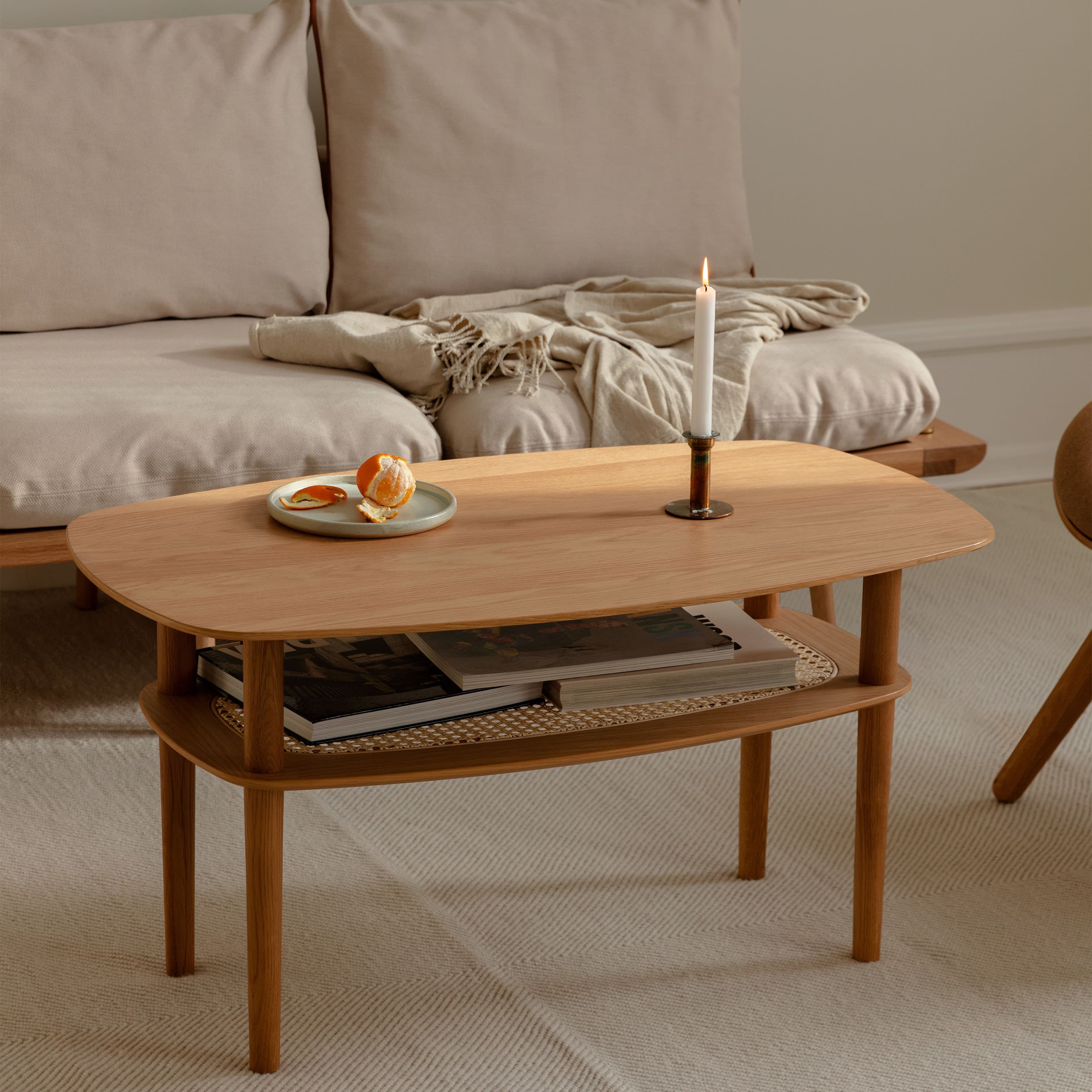 Together Sohvapöytä Sleek Rectangle Oak 100x60
