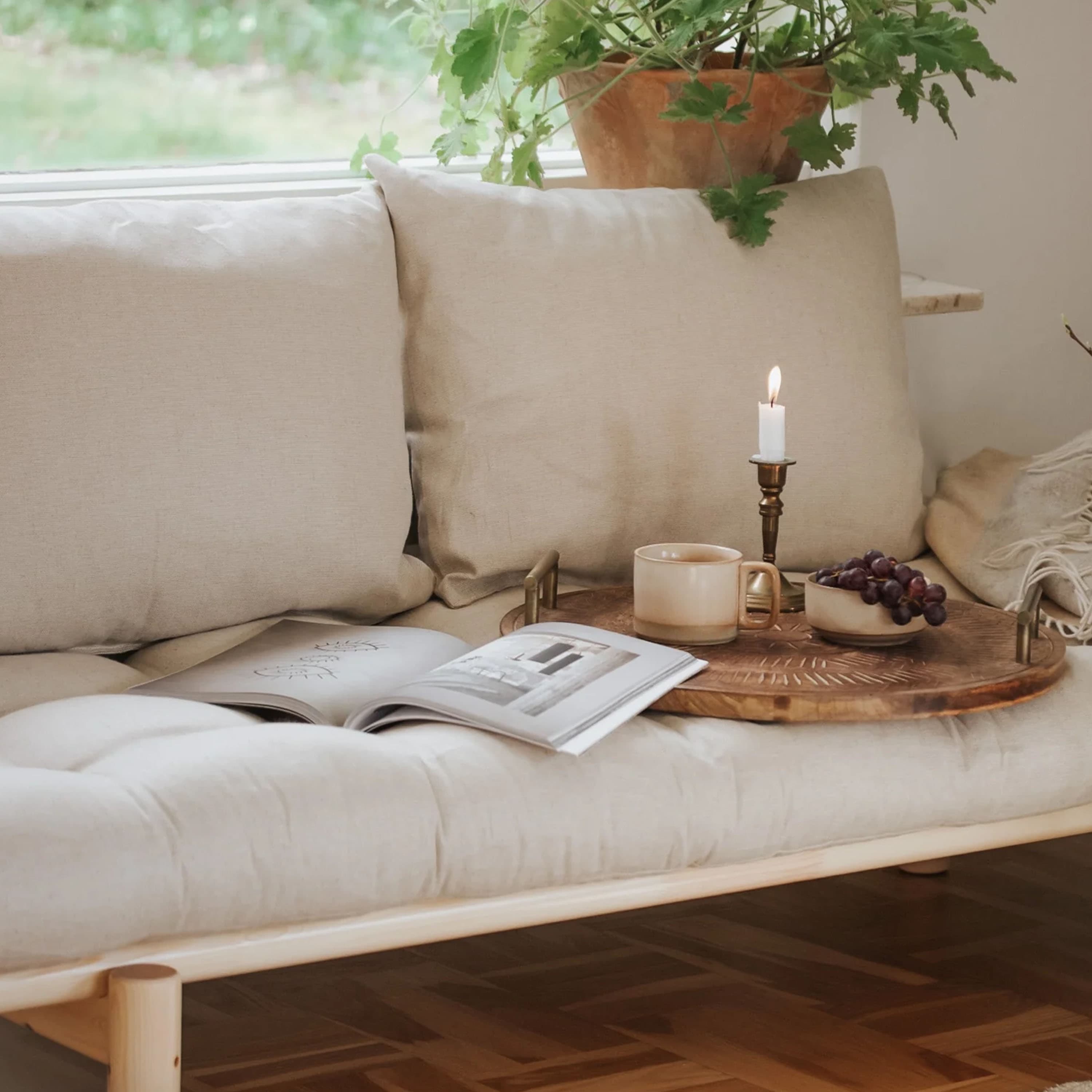Pace Sohvasänky Luonnonväri/White 200 cm