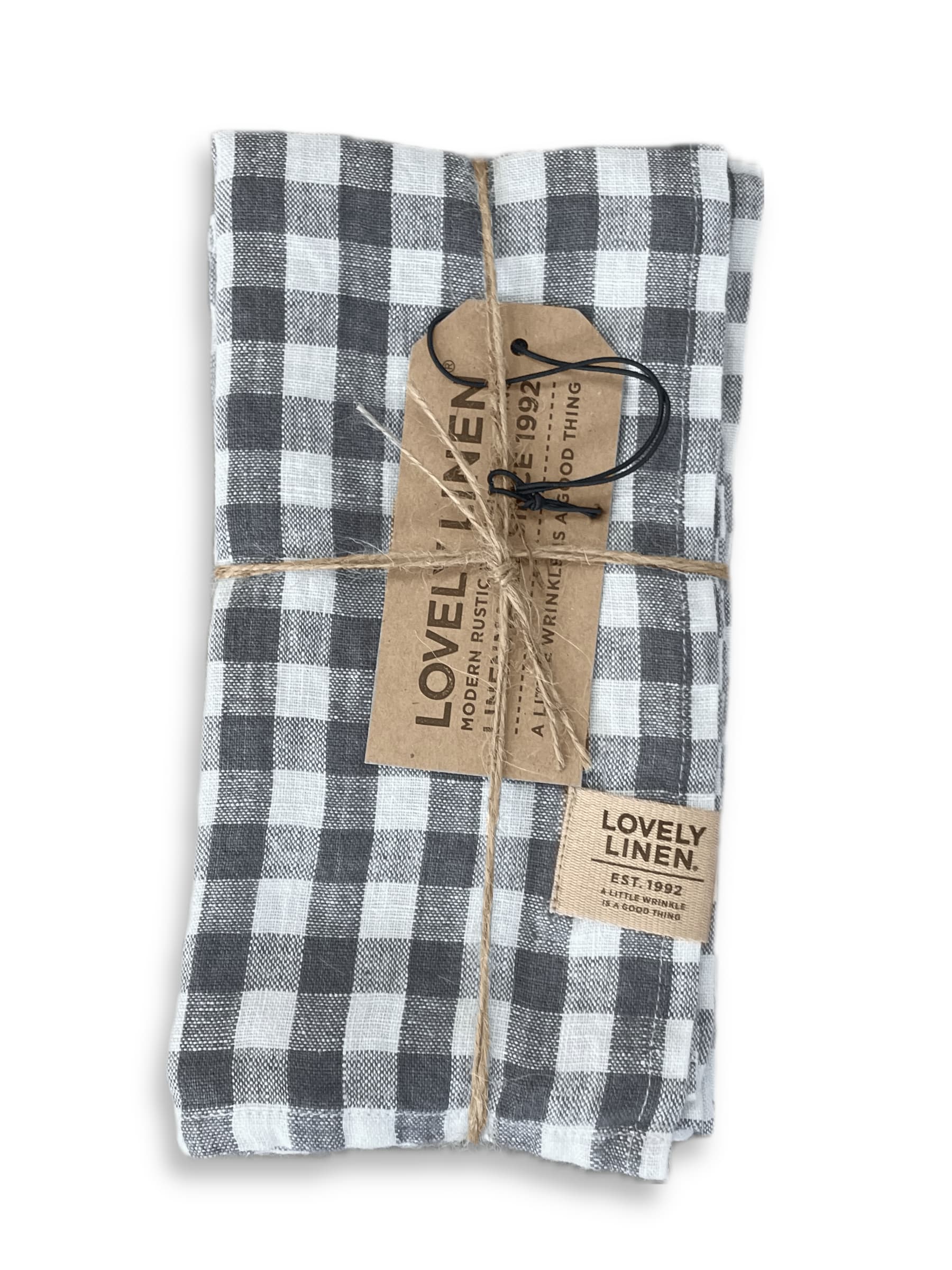 Misty servetti pellava square dark grey 45x45 4-pack