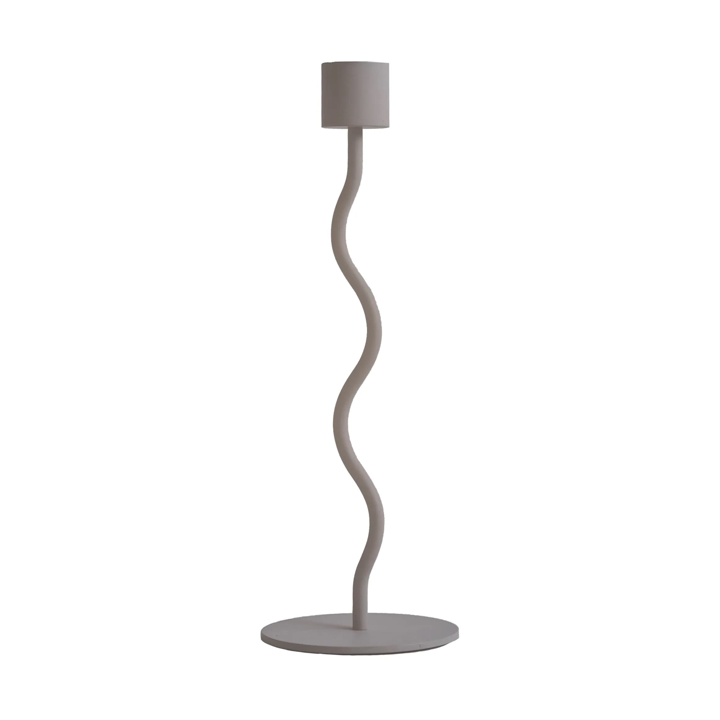 Kaareva kynttilänjalka Taupe 23cm