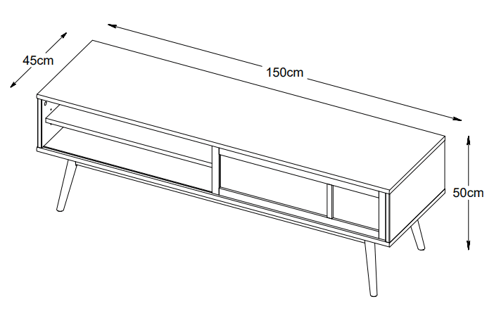 Sofia TV-Penkki Natural Oak 150cm
