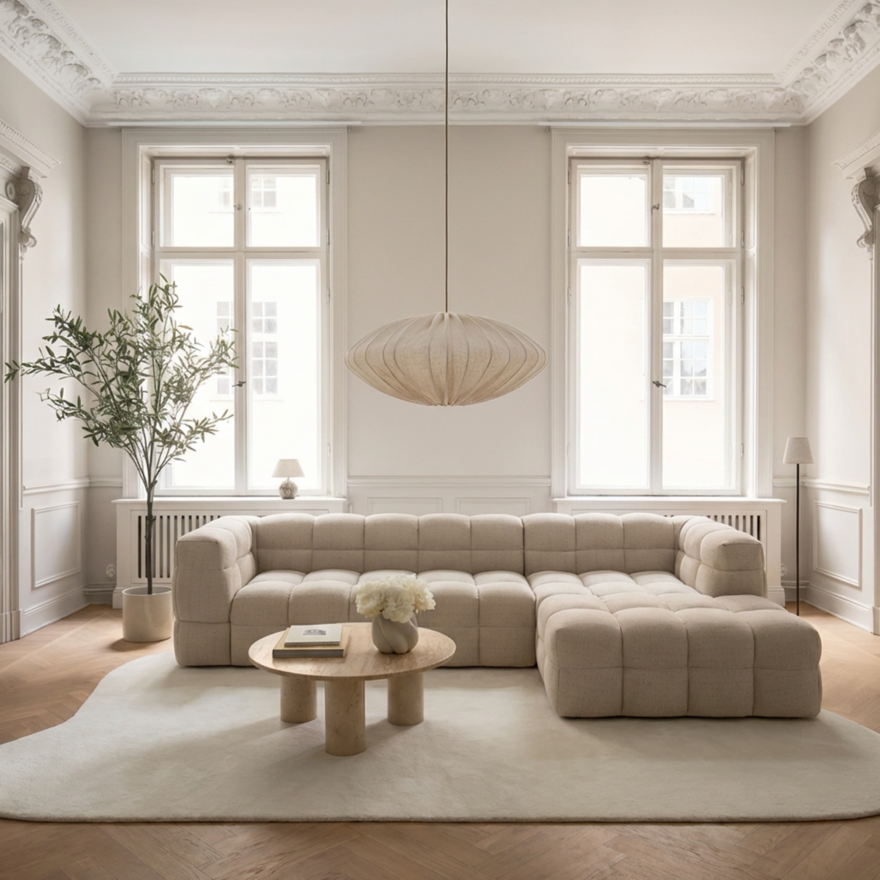 Billie Divaanisohva Oikea Beige Bouclé