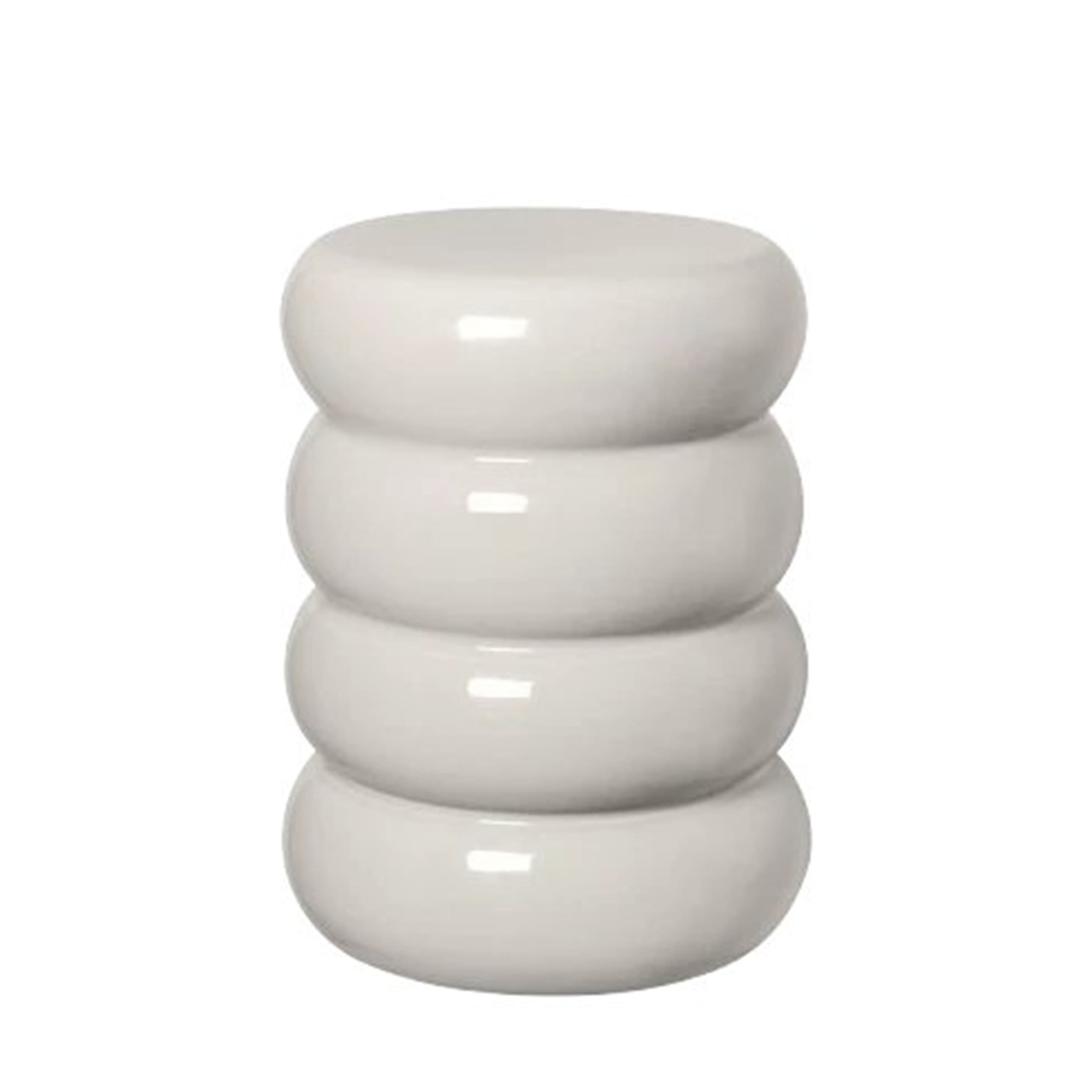 Toru Keraaminen Sivupöytä Lily White Shape Round
