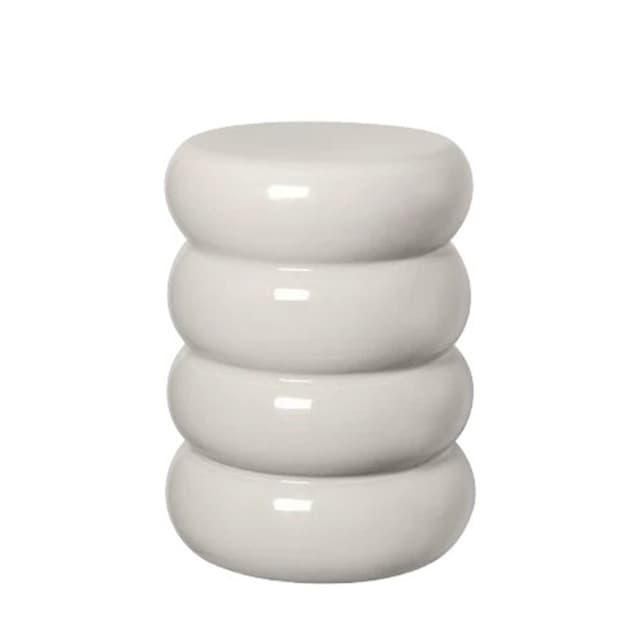 Toru Keraaminen Sivupöytä Lily White Shape Round
