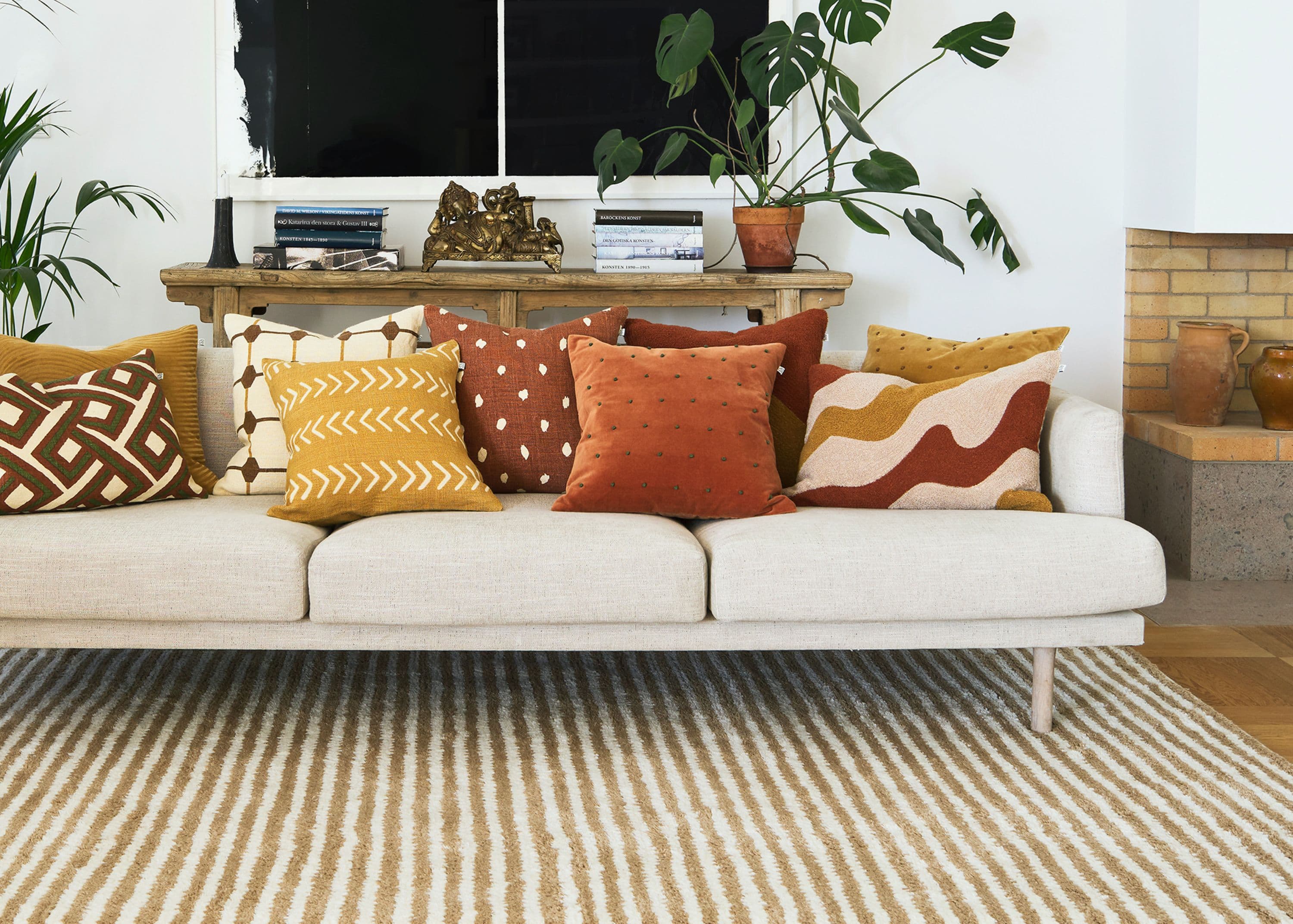 Lodi Tyynynpäällinen Pellava/Puuvilla Terracotta/Tan/Masala Yellow 40 x 60