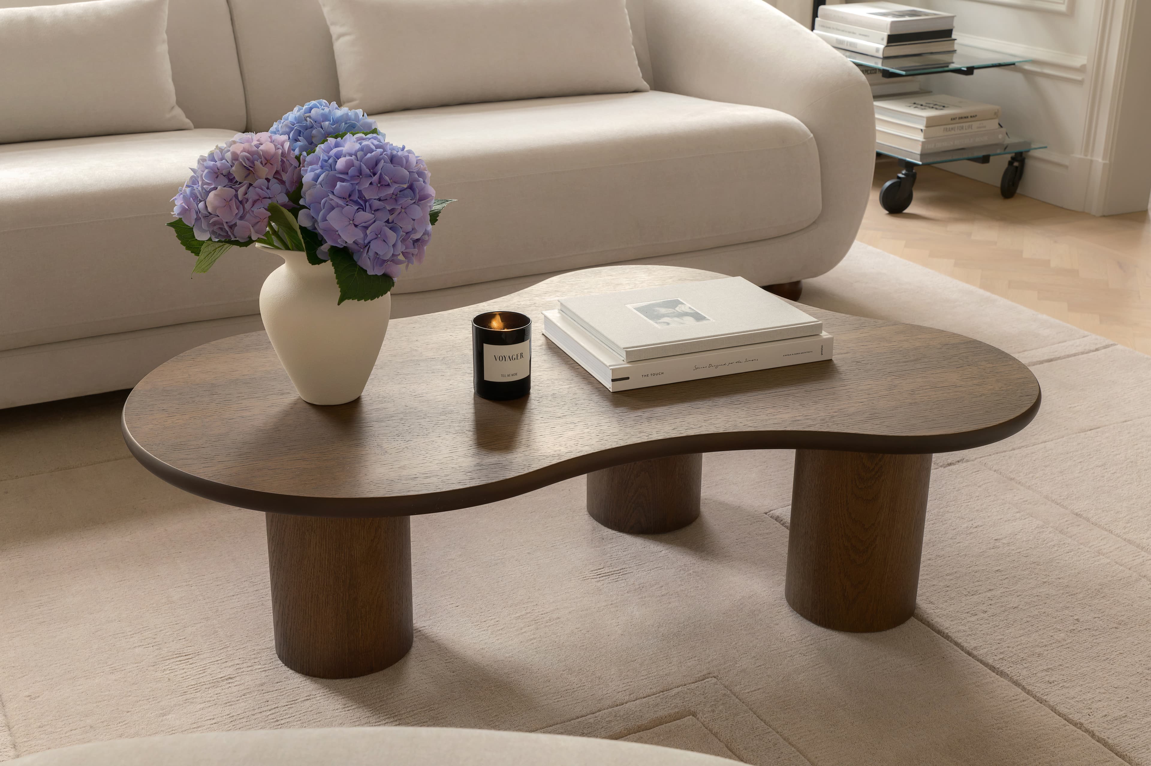 Mocha Sohvapöytä Ruskeaksi Petsattu 120cm