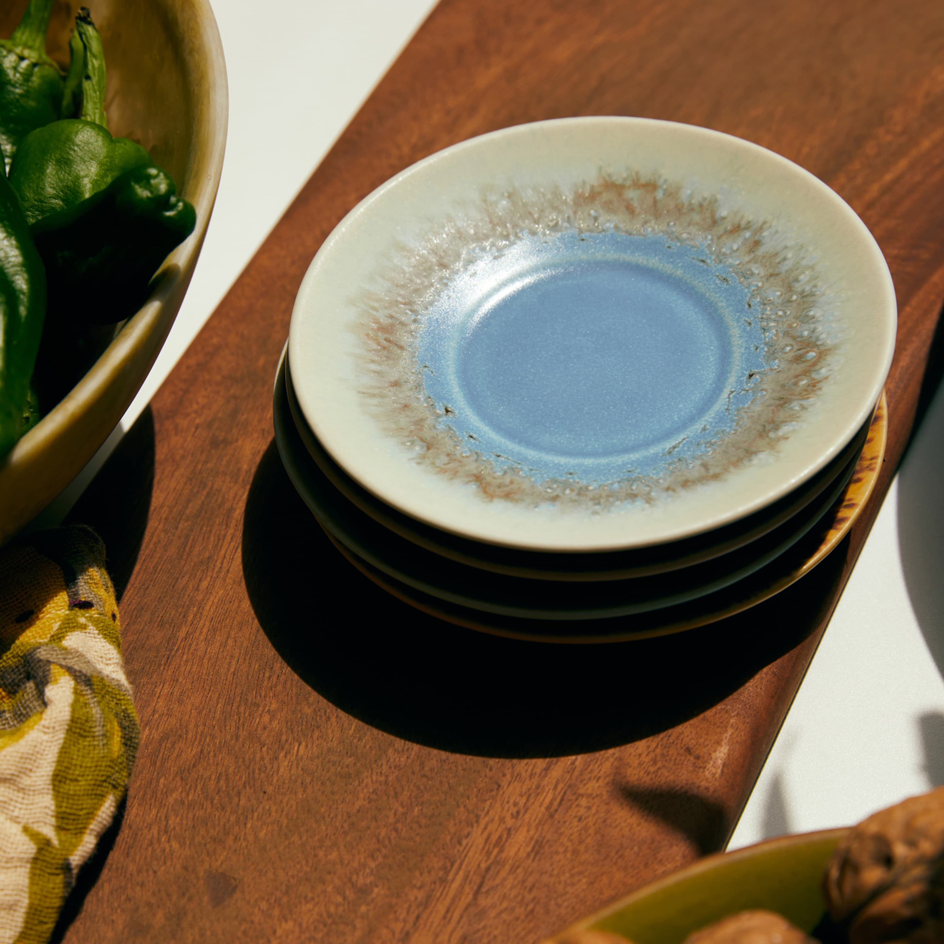 70s Ceramics Lautanen Ocean 4-pack