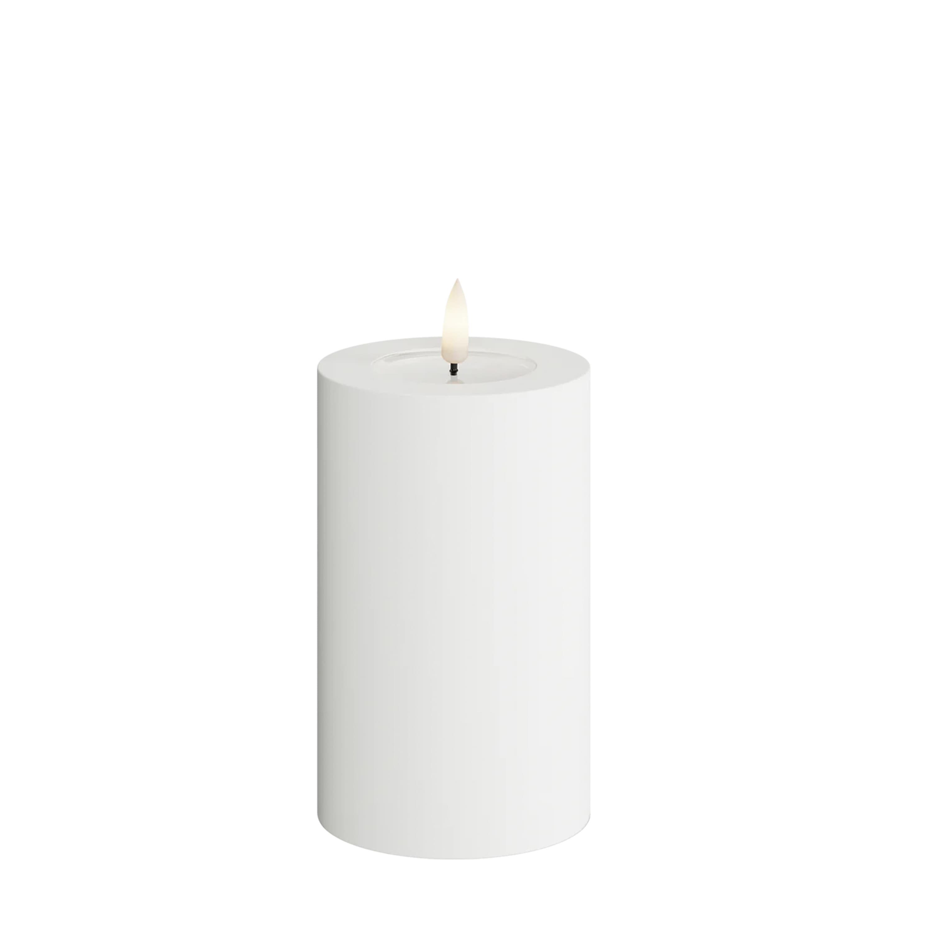 LED Pöytäkynttilä Ulkokäyttöön Valkoinen 12cm