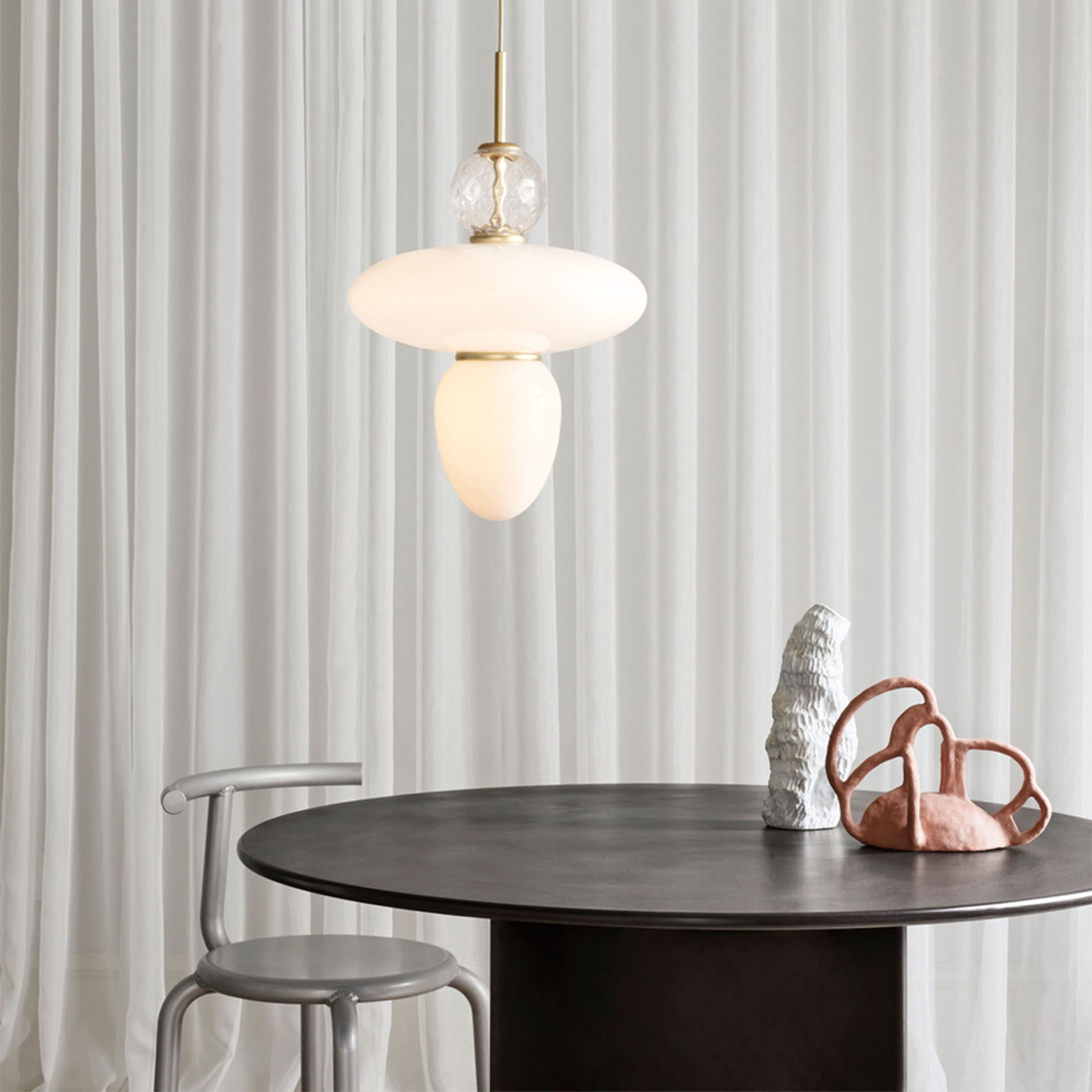 Rizzatto 43 kattovalaisin Satin Brass/Opal