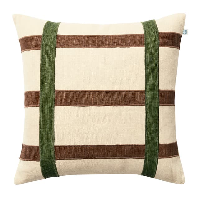 Kiran Tyynynpäällinen Linen Cactus Green/Taupe 50x50