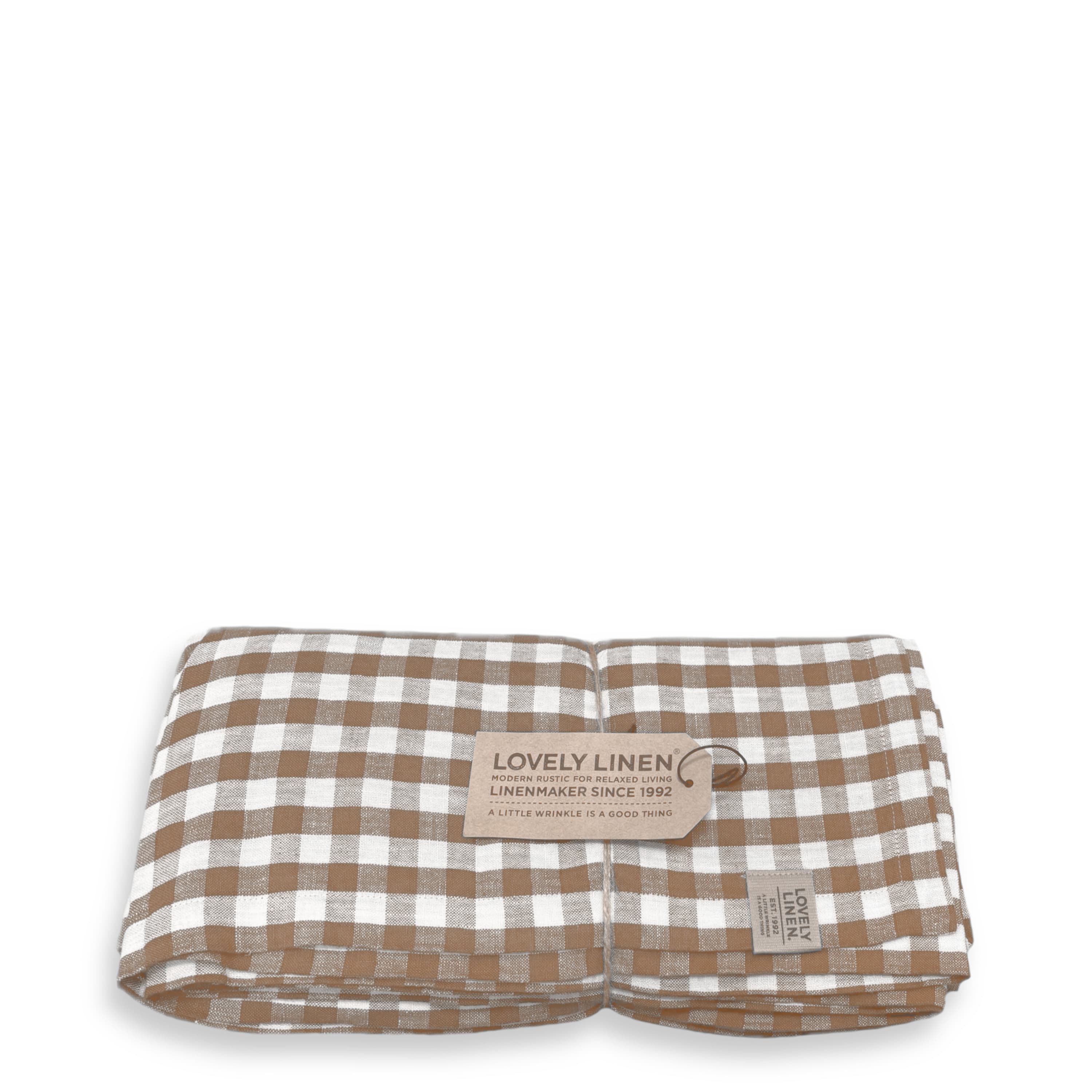 Misty Pöytäliina Pellava Square Almond 145x300