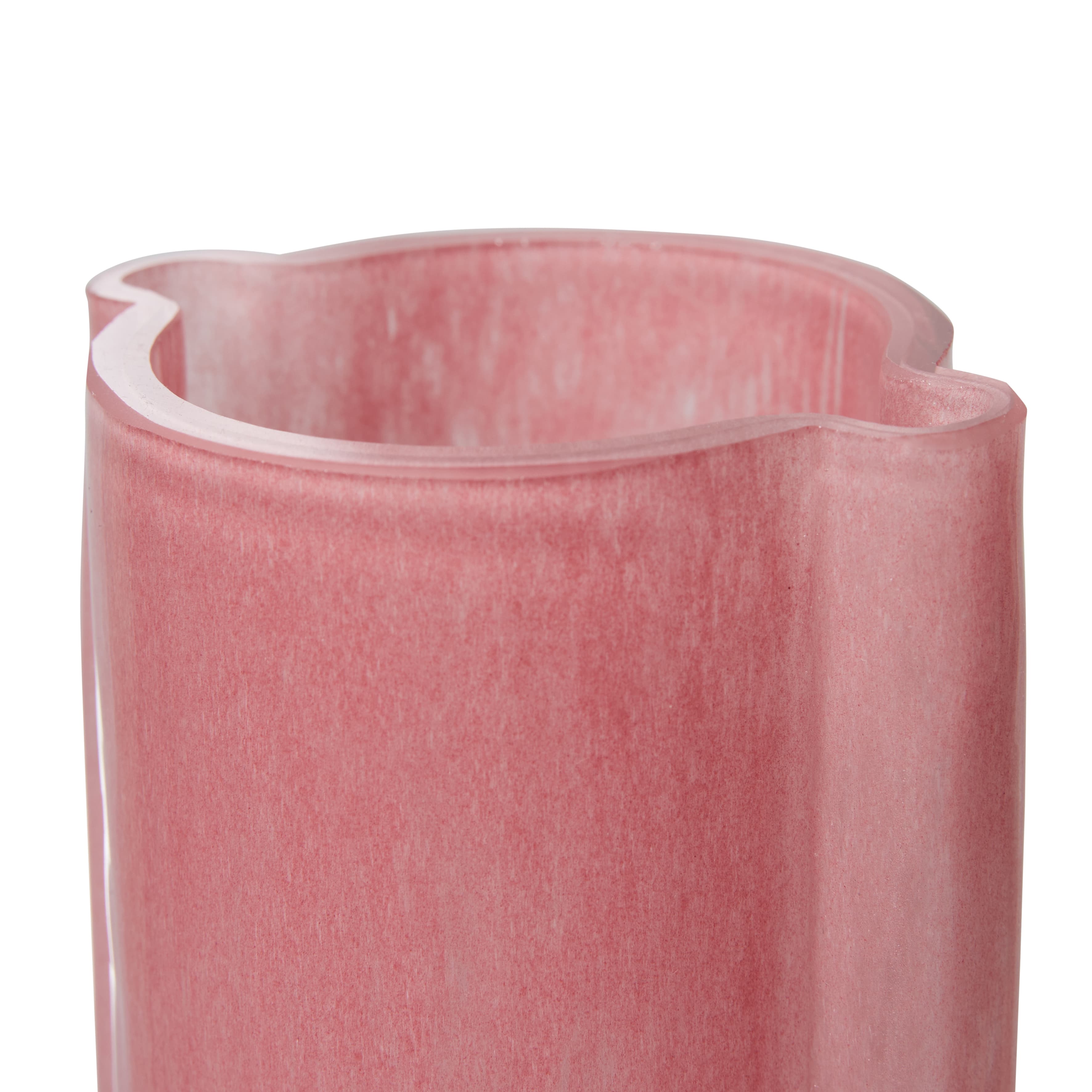 Glass Vas Flamingo Pink