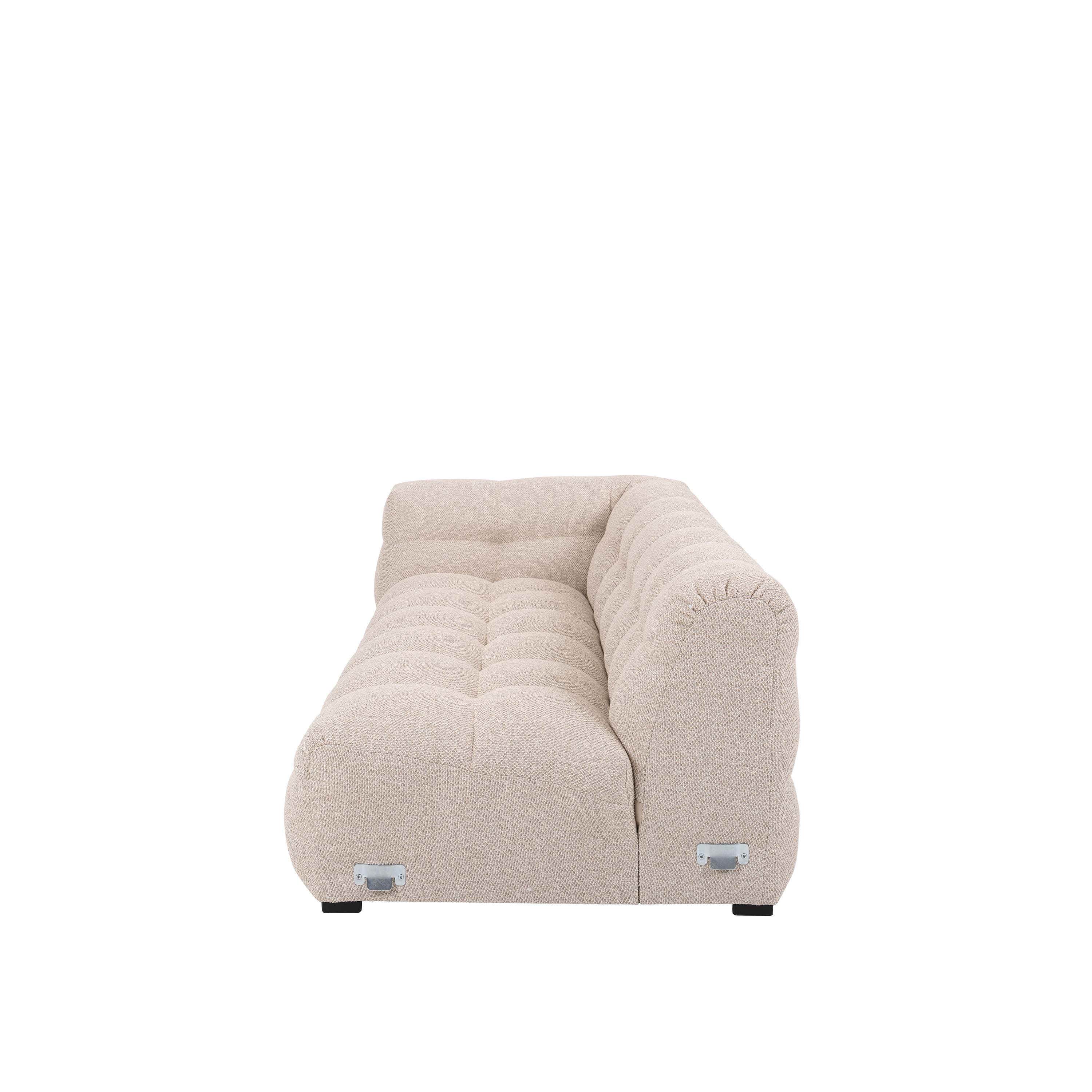 Billie 3-istuttava Sivumoduuli Vasen Käsinoja Beige Bouclé 202cm