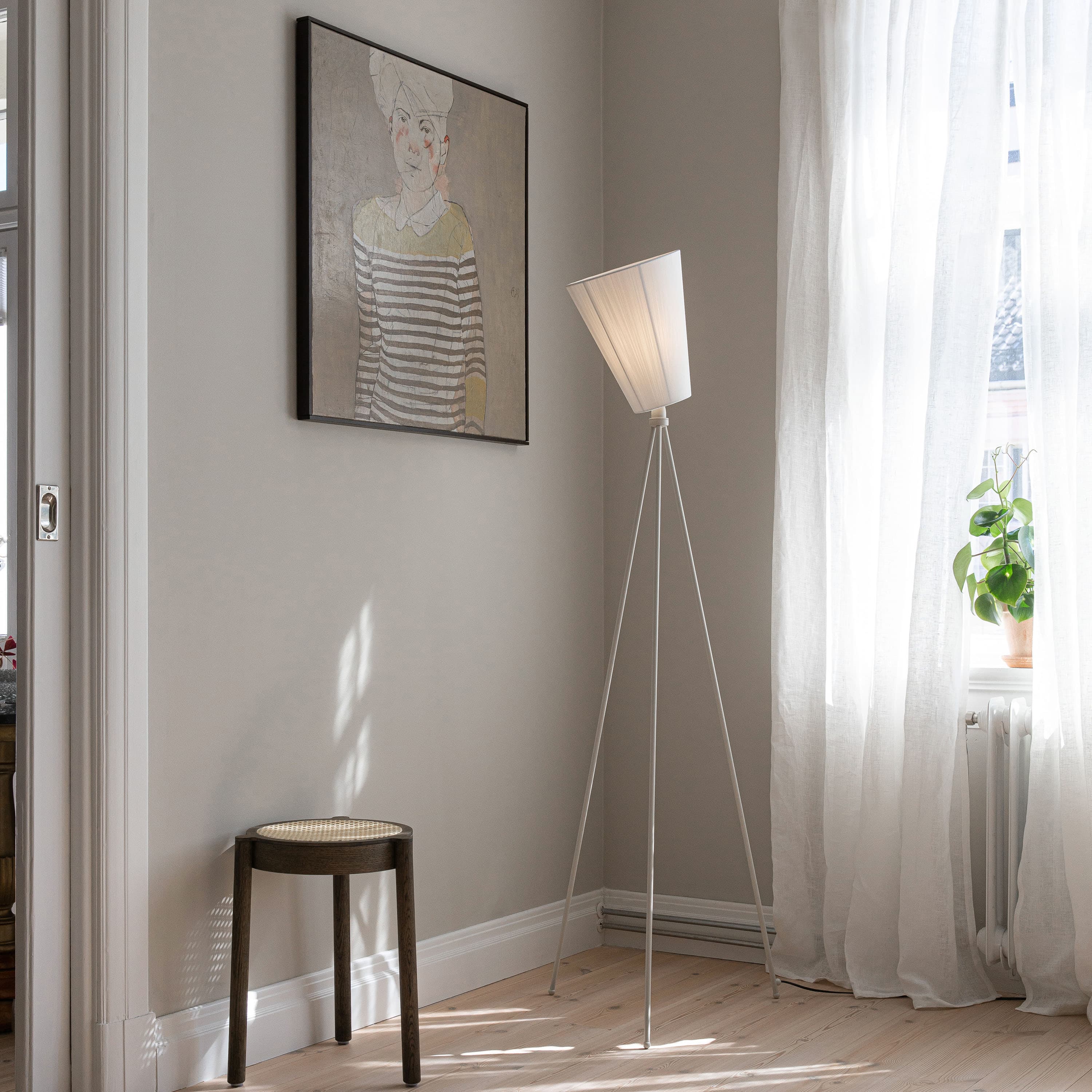 Oslo Wood Lattiavalaisin Varjostin Beige
