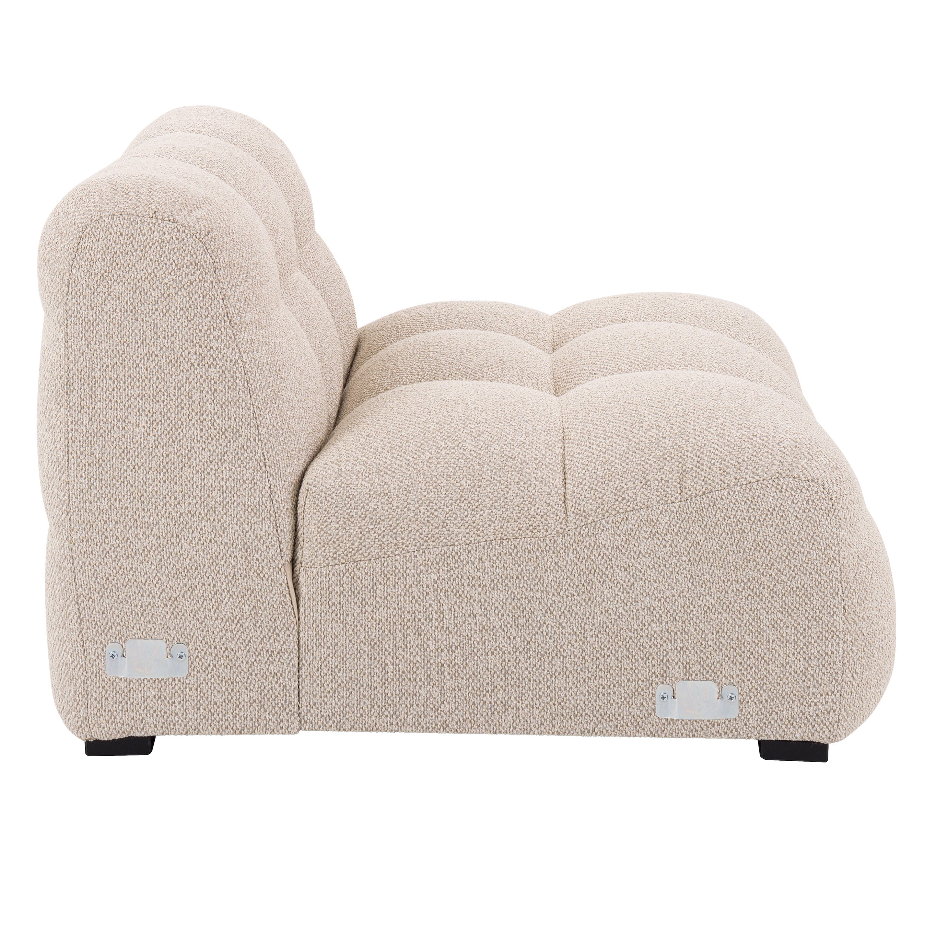 Billie 1-istuttava Sivumoduuli Beige Bouclé 84cm