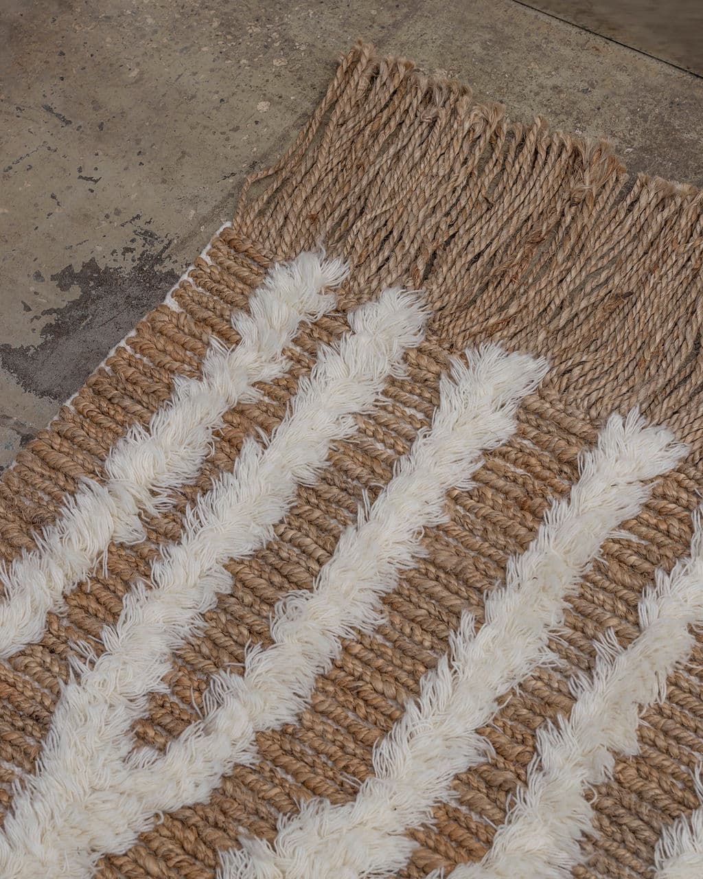 Wahl Jute/Villa Käytävämatto Ruskea/Valkoinen 80x300