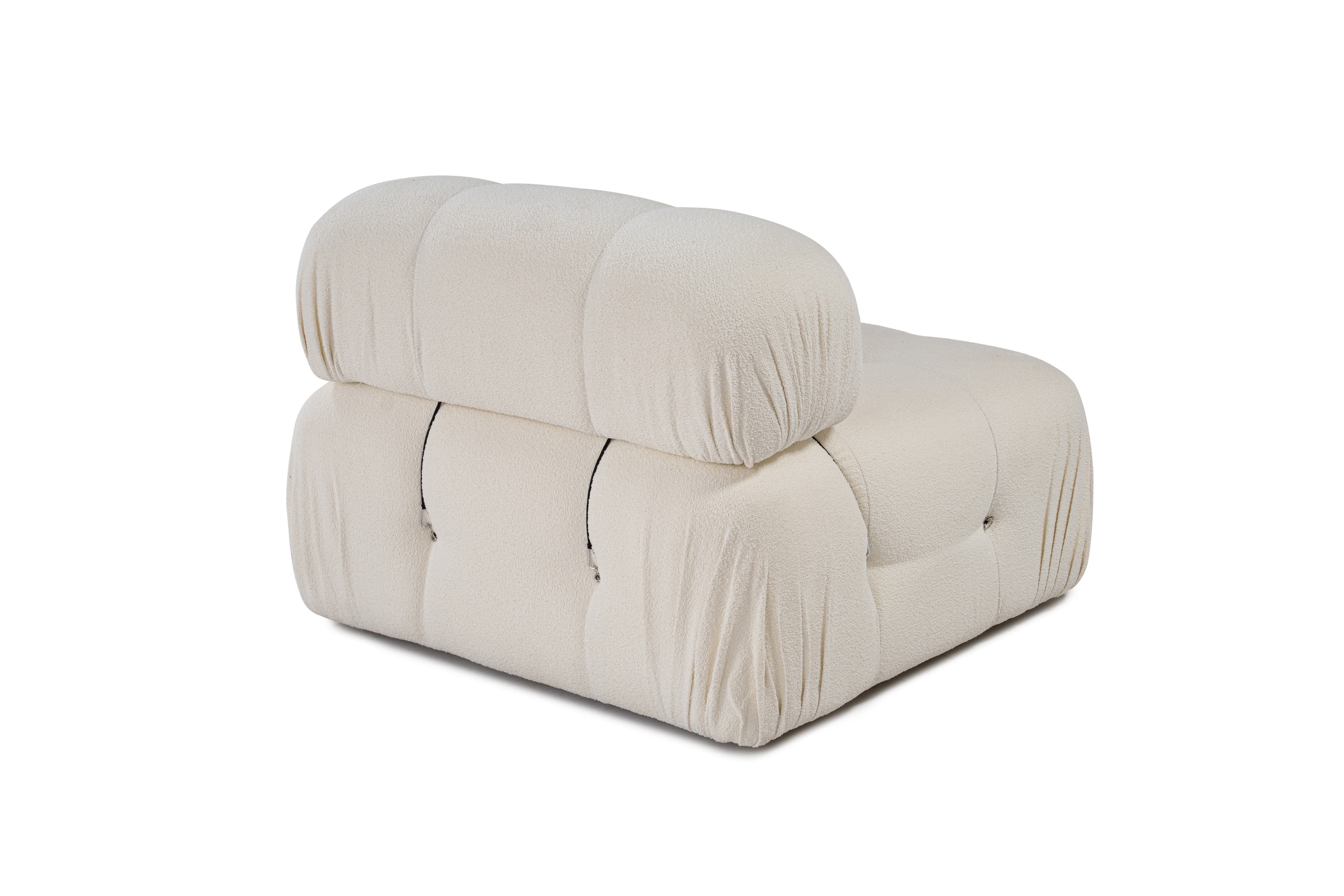 Blanca Keskimmäinen Moduuli White Bouclé