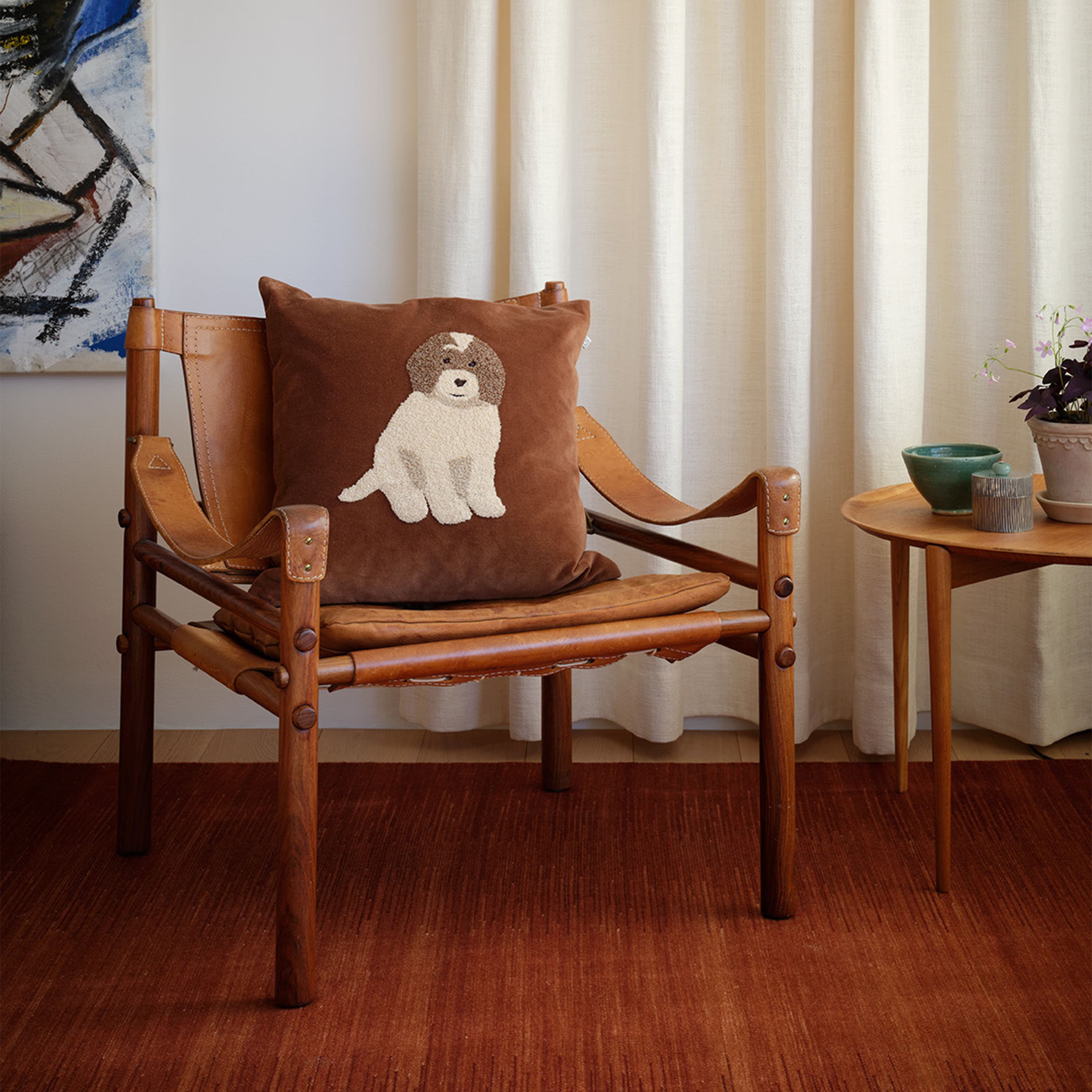 Doodle Tyynynpäällinen Cognac 50x50