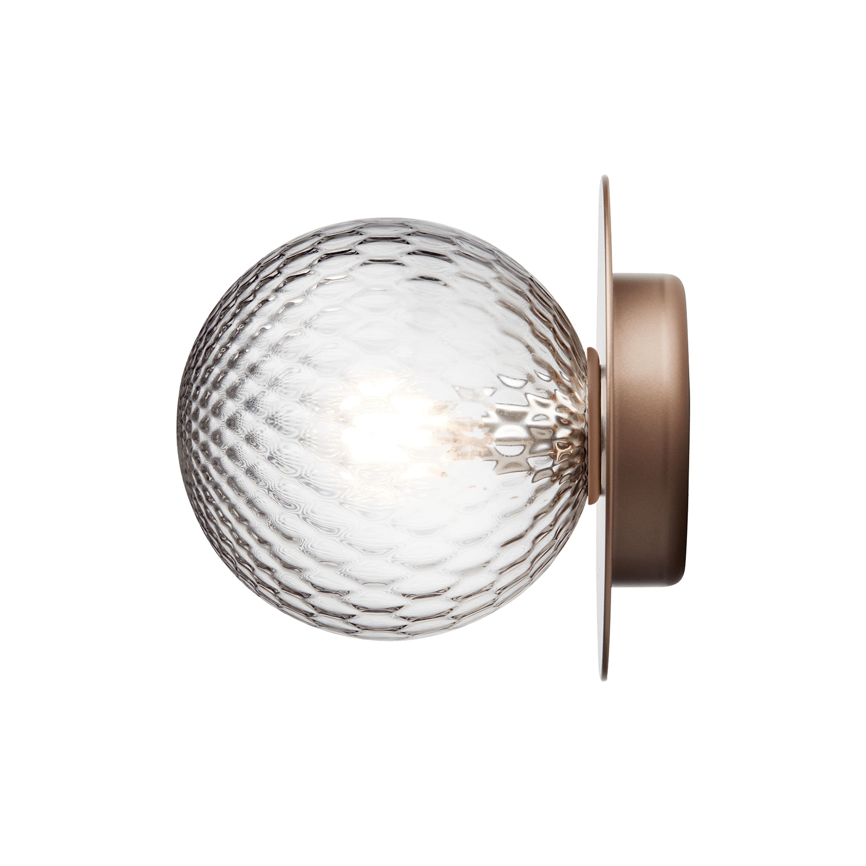 Liila 1 seinä-/kattovalaisin Dark Bronze/Optic Clear Medium