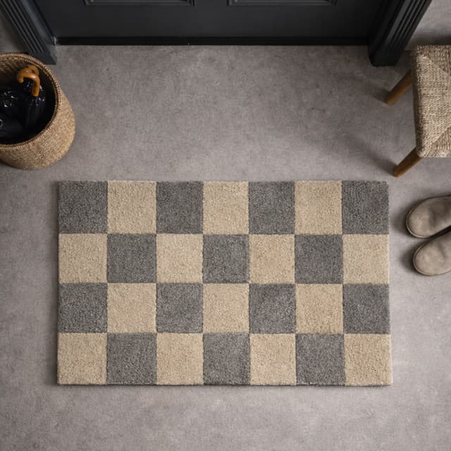 Square Ovimatto Harmaa/Natural 60x90