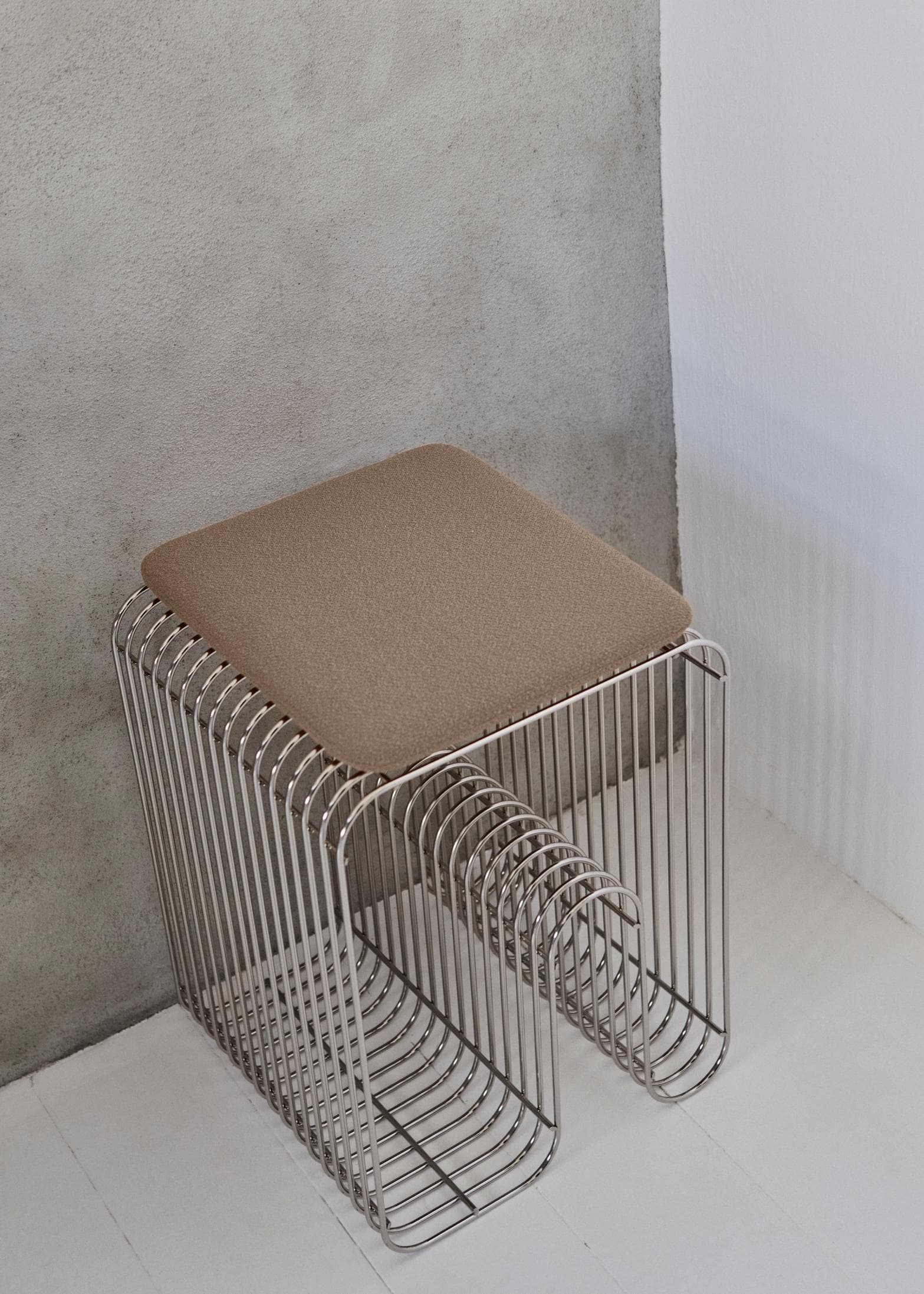 Curva Istuintyyny Taupe Bouclé 33x27